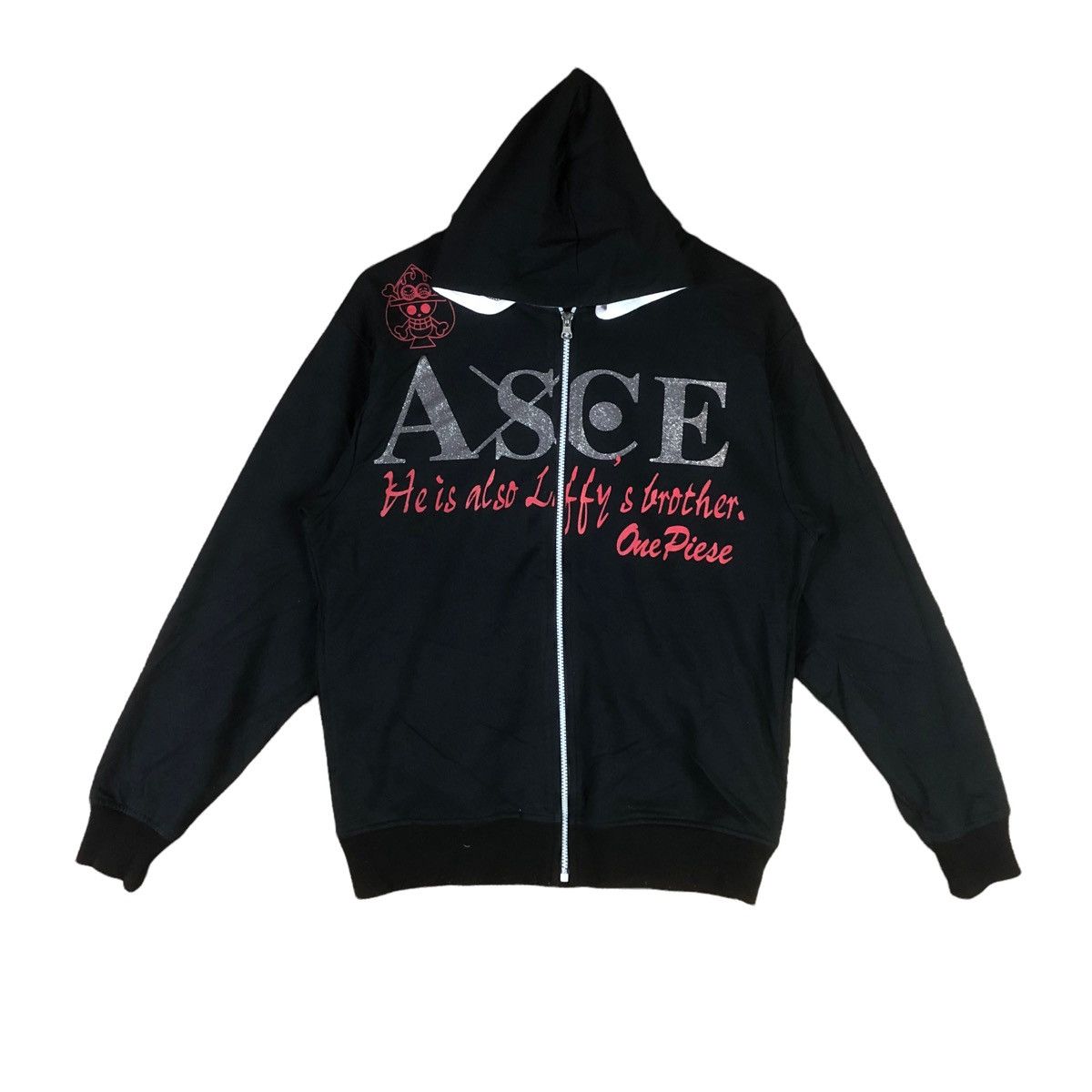 Anime × One Piece Vintage Hoodie One Piece Big Logo Full Zipper Pullover Size US M / EU 48-50 / 2 - 1 Thumbnail