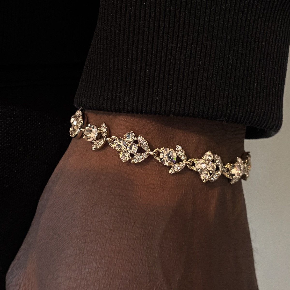 image of Givenchy Flower Gold Link Bracelet, Men's