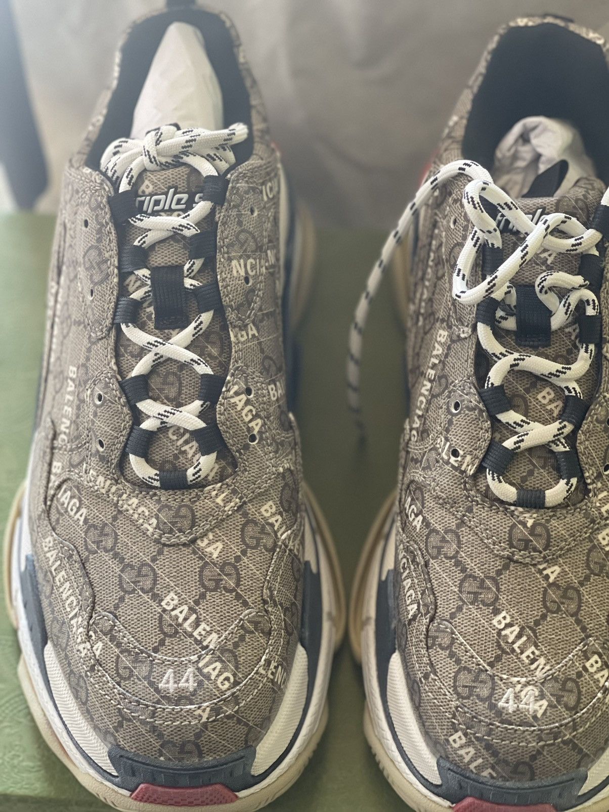 Gucci x Balenciaga The Hacker Project Triple S Sneakers Size 44/11US New!!