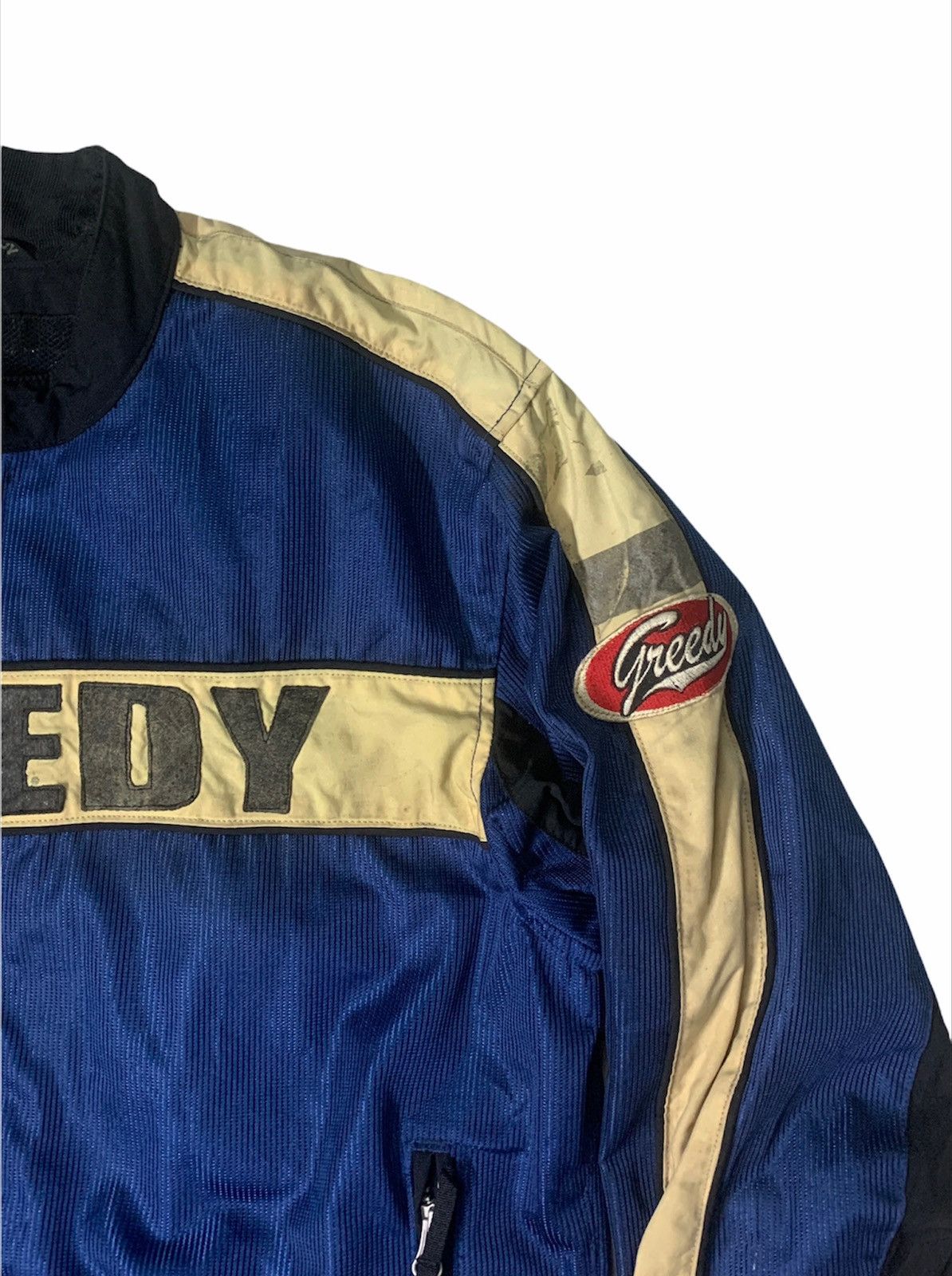 Japanese Brand VINTAGE GREEDY MOTORSPORT RACING GEAR SAFETY JACKET Size US L / EU 52-54 / 3 - 6 Thumbnail