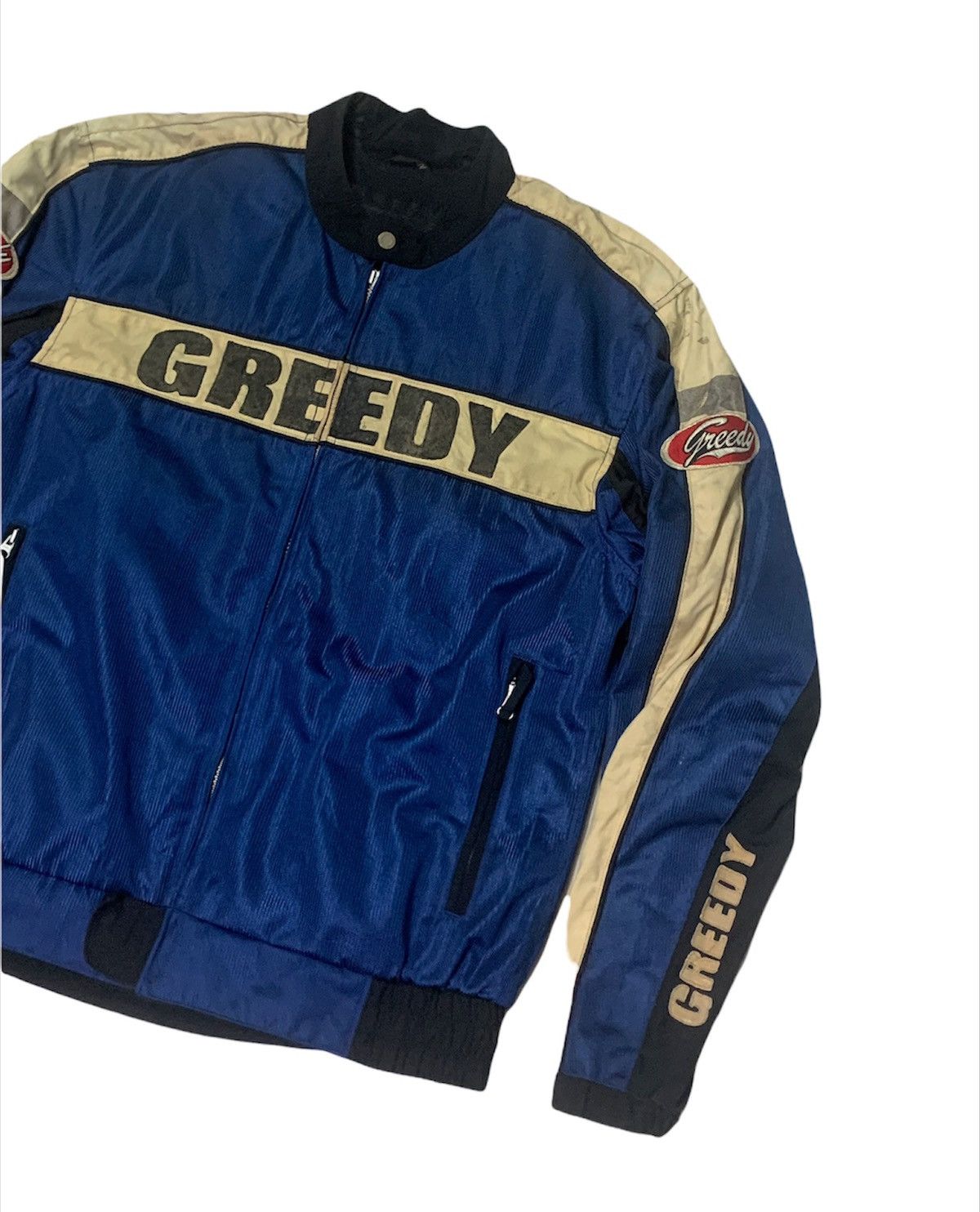 Japanese Brand VINTAGE GREEDY MOTORSPORT RACING GEAR SAFETY JACKET Size US L / EU 52-54 / 3 - 7 Thumbnail