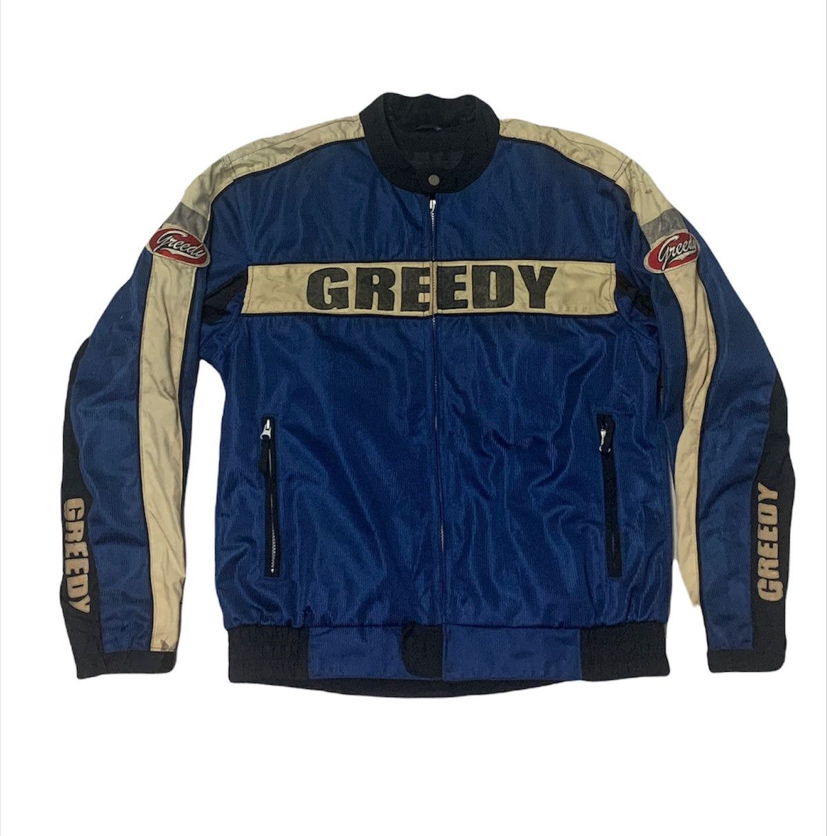 Japanese Brand VINTAGE GREEDY MOTORSPORT RACING GEAR SAFETY JACKET Size US L / EU 52-54 / 3 - 1 Thumbnail