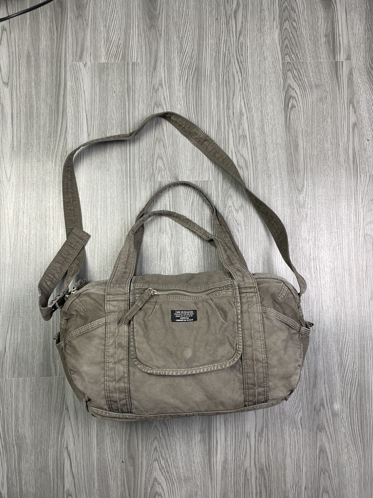 Issey Miyake Cabane de Zucca military multi compartment duffle&carry