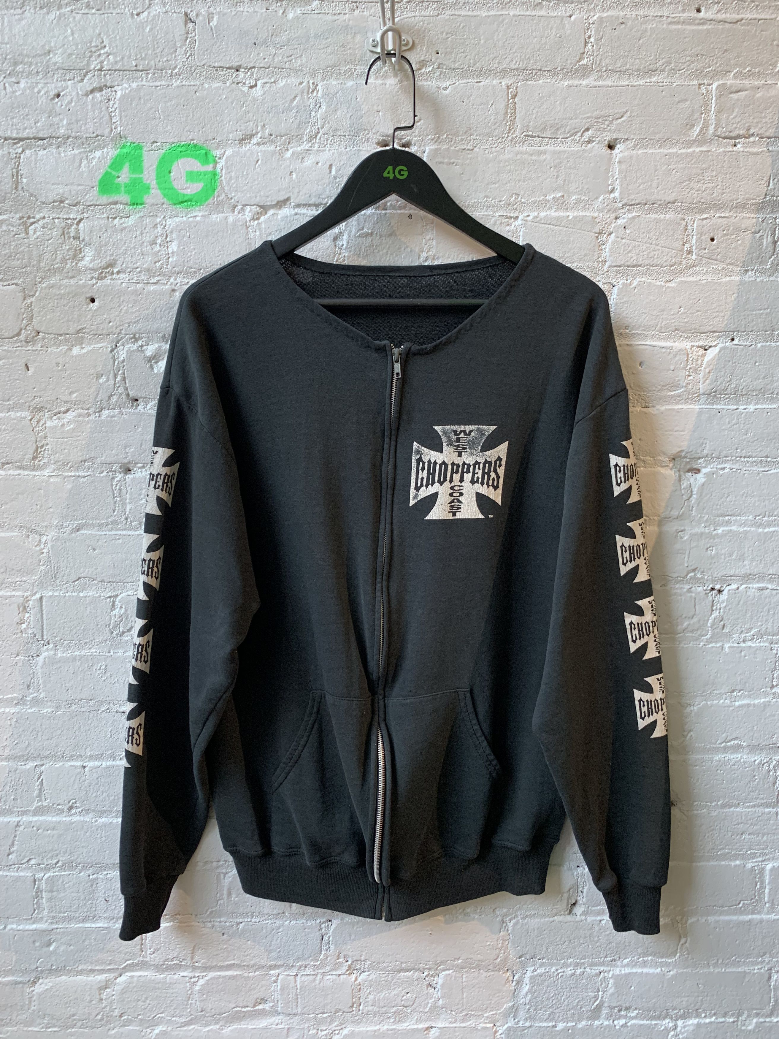 Vintage W coast Chopper LS Zip Sweater