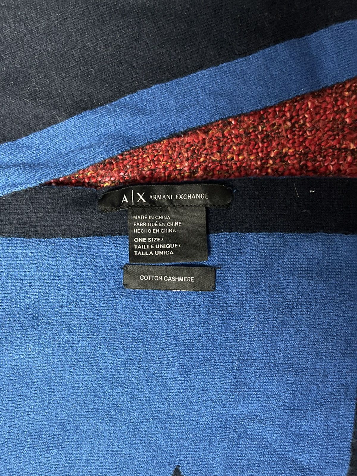 Armani × Armani Exchange Armani Exchange huge cashmere cotton scarf Size ONE SIZE - 2 Thumbnail