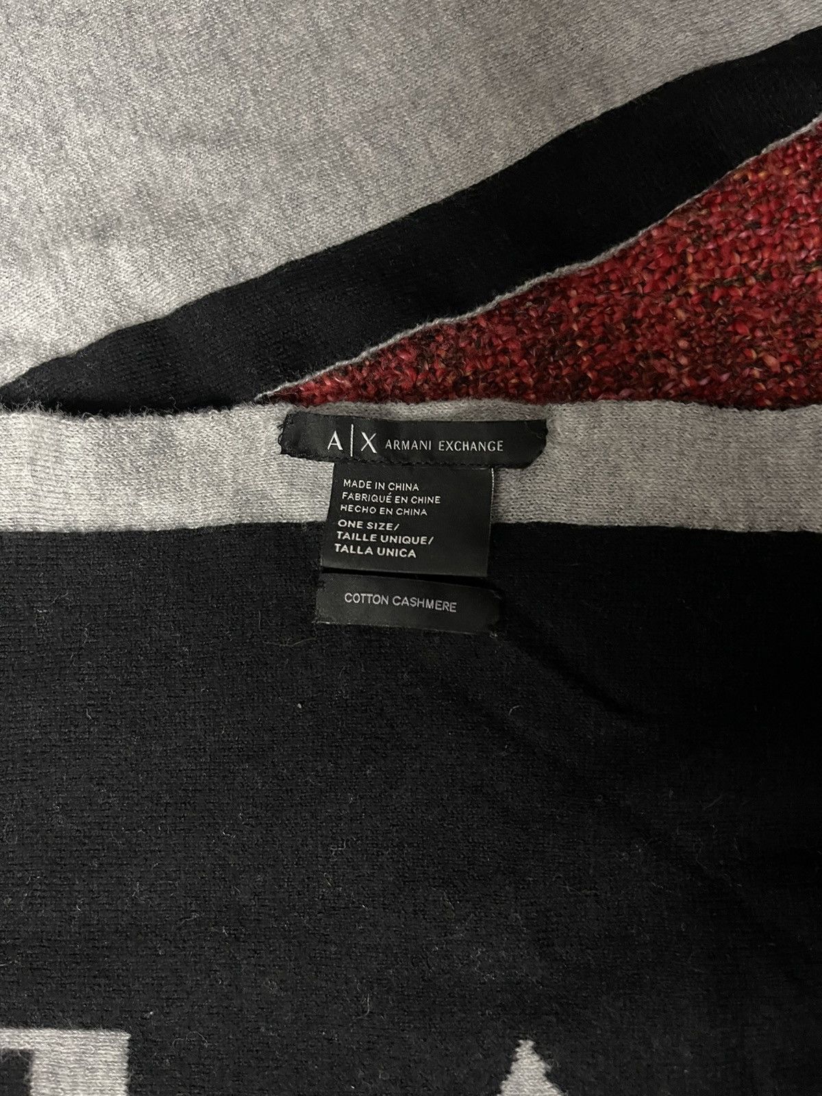 Armani × Armani Exchange Armani Exchange cashmere cotton huge scarf Size ONE SIZE - 2 Thumbnail