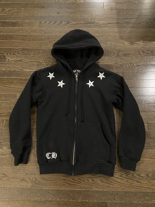 Chrome Hearts RARE Chrome Hearts Zip Up Hoodie Ninja Star Hollywood ...