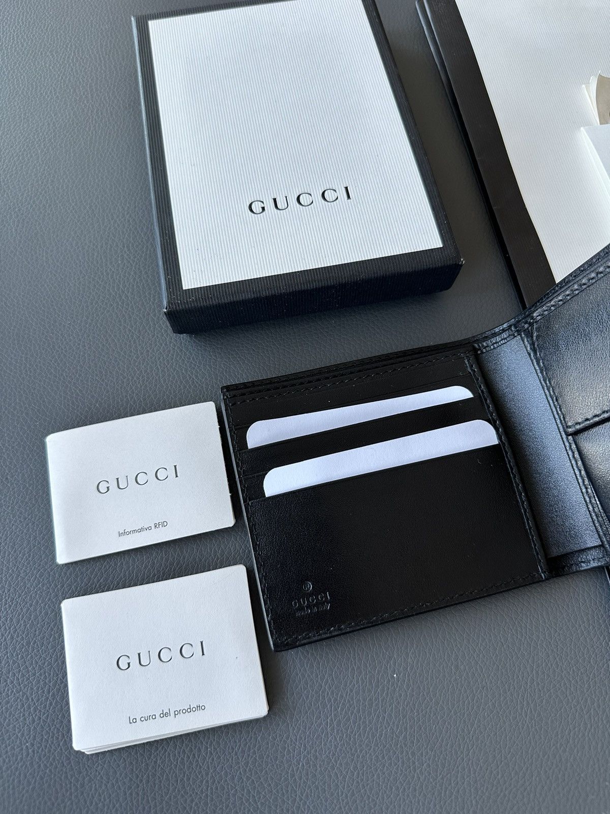 Gucci Runway Limited Edition Brand New Gucci Logo Leather Wallet Size ONE SIZE - 11 Thumbnail