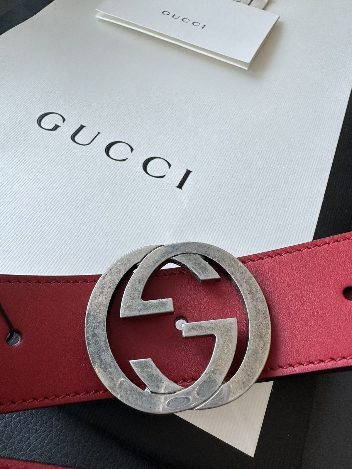 Gucci Super Runway Rare Brand New GG Logo Leather Belt 95cm Size 34 - 9 Thumbnail