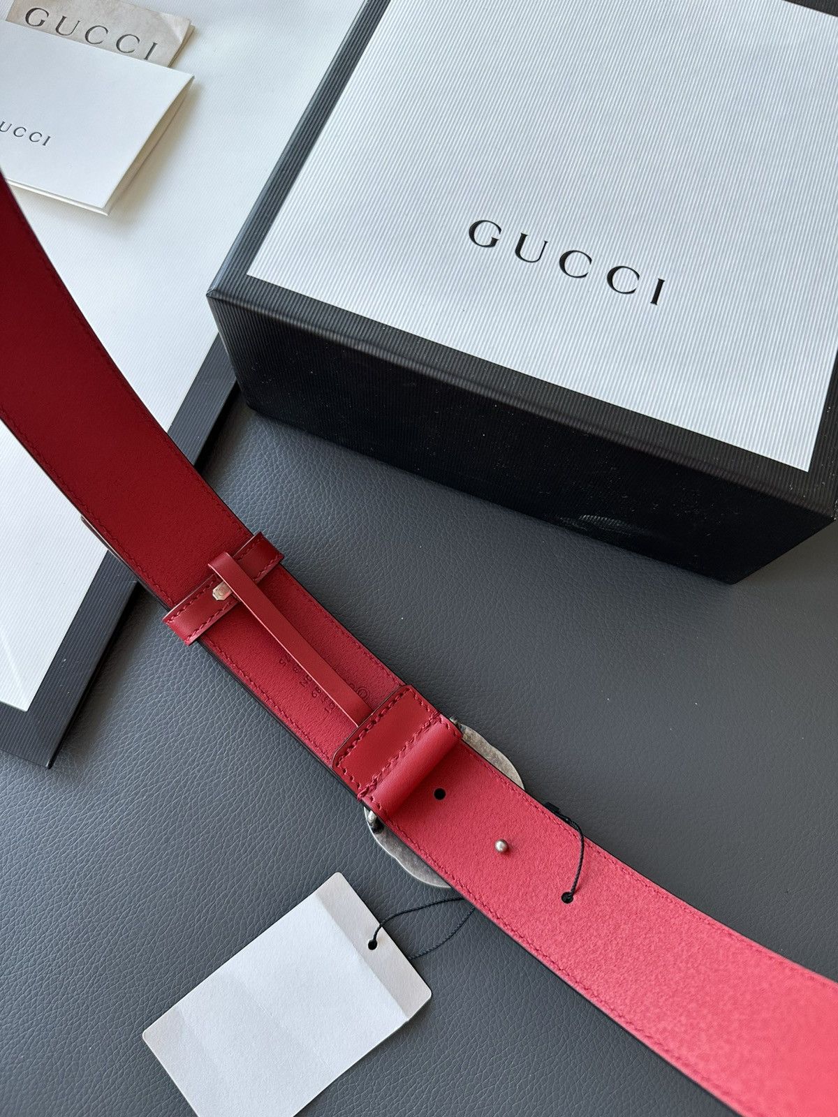 Gucci Super Runway Rare Brand New GG Logo Leather Belt 95cm Size 34 - 8 Thumbnail