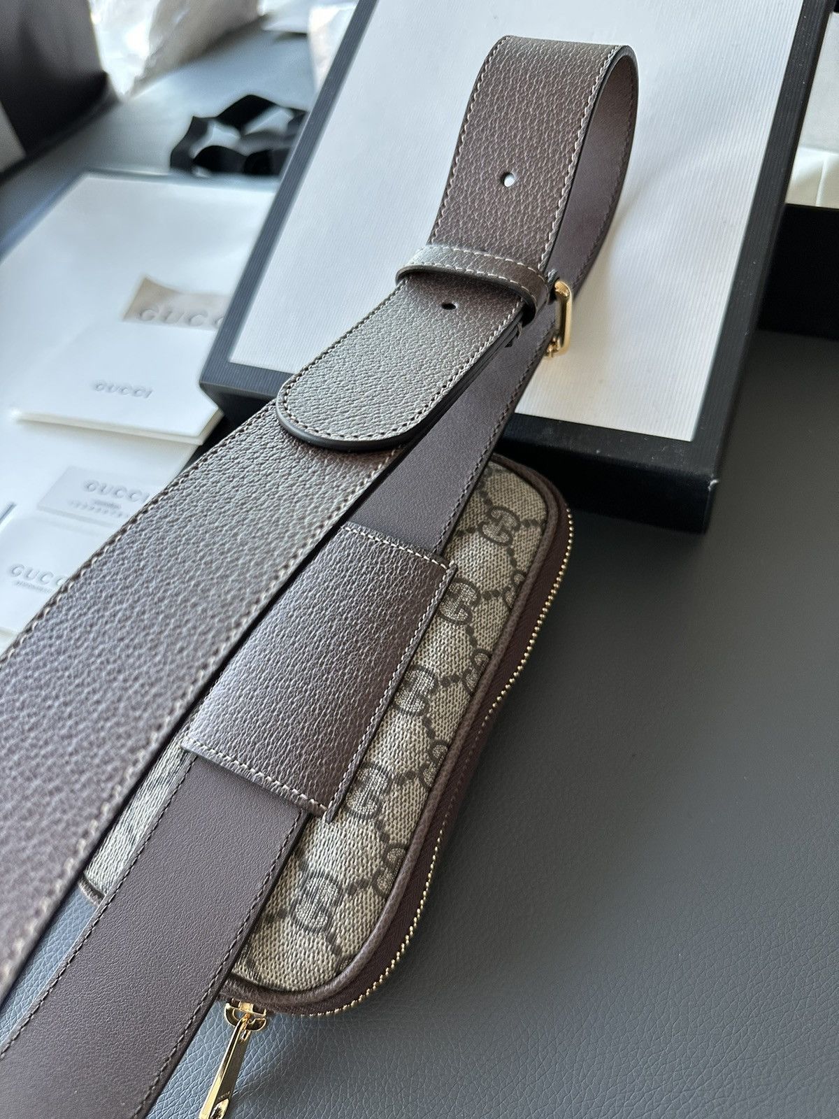 Gucci Super Runway Limited Edition Rare GG Logo Leather Belt Bag Size ONE SIZE - 24 Thumbnail