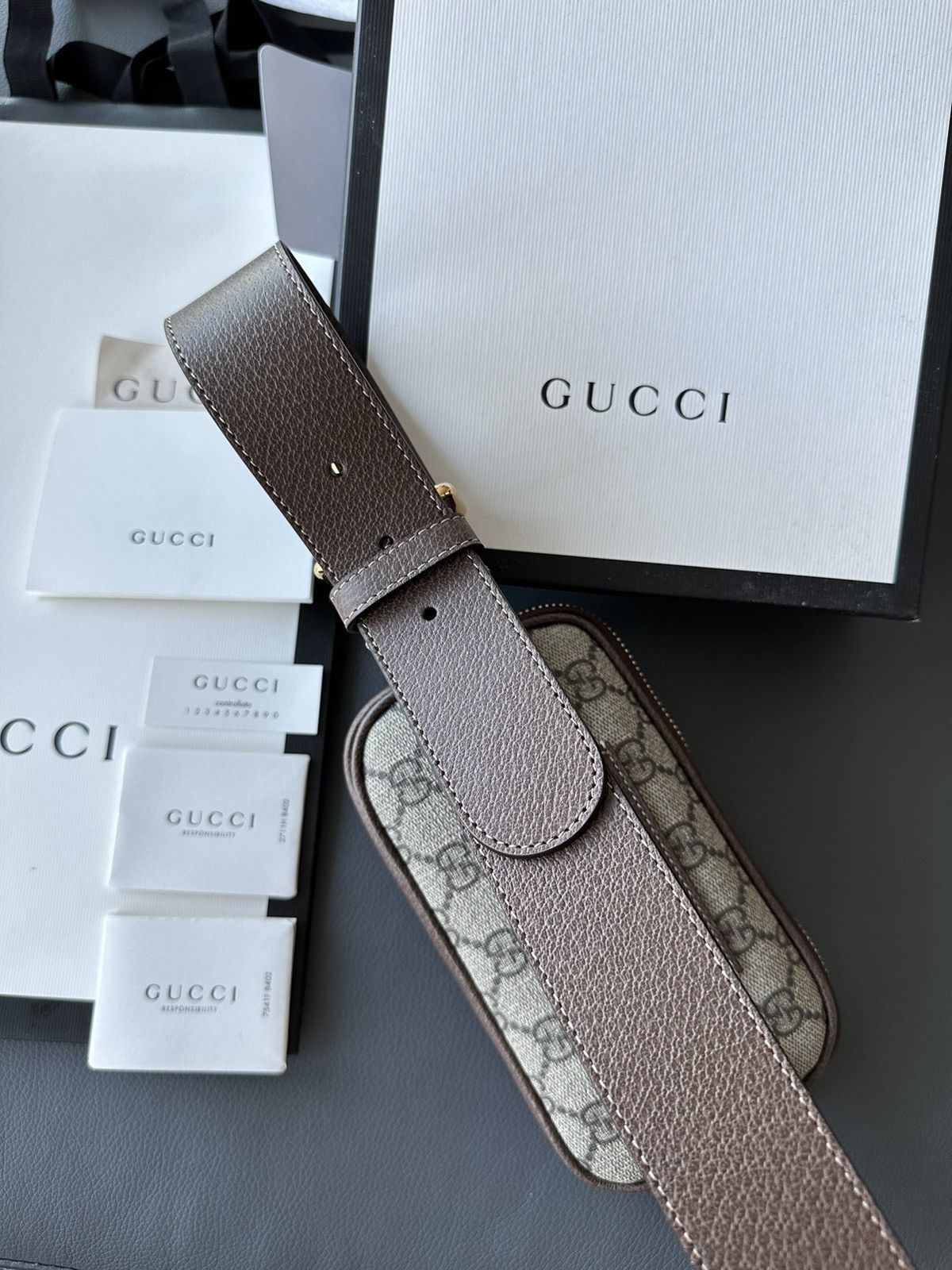 Gucci Super Runway Limited Edition Rare GG Logo Leather Belt Bag Size ONE SIZE - 25 Thumbnail