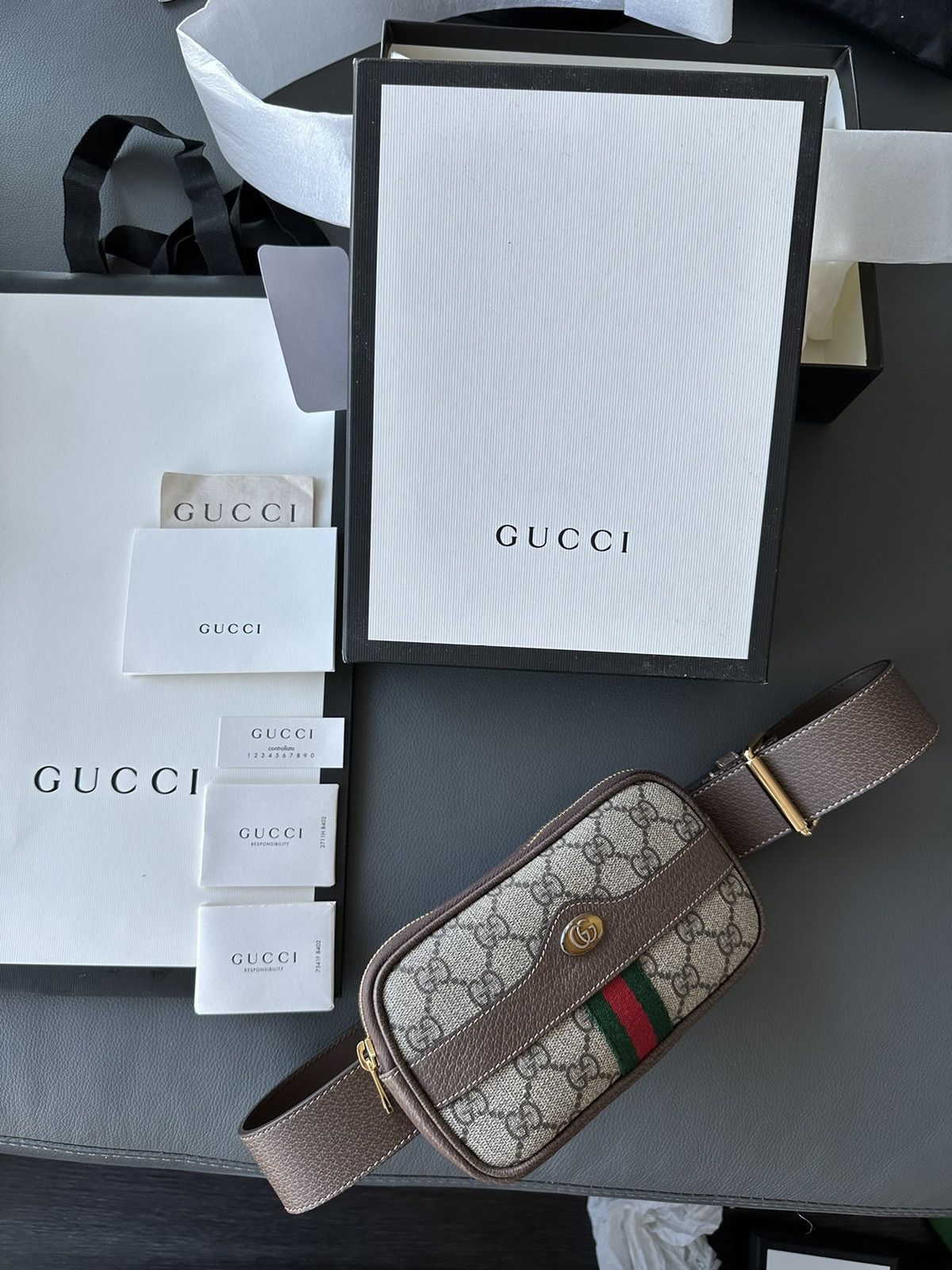 Gucci Super Runway Limited Edition Rare GG Logo Leather Belt Bag Size ONE SIZE - 23 Thumbnail