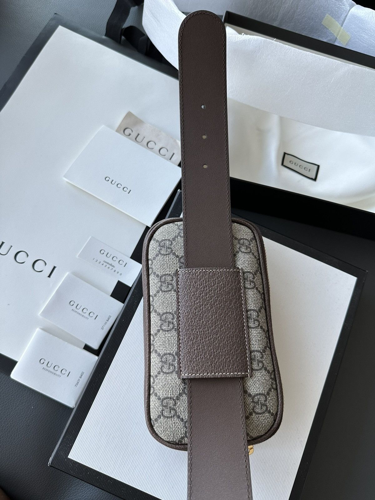 Gucci Super Runway Limited Edition Rare GG Logo Leather Belt Bag Size ONE SIZE - 16 Thumbnail