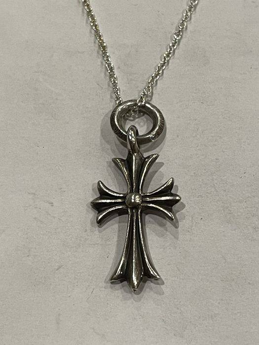 Chrome Hearts Chrome Hearts Cross Pendant Roll Chain Silver Necklace ...