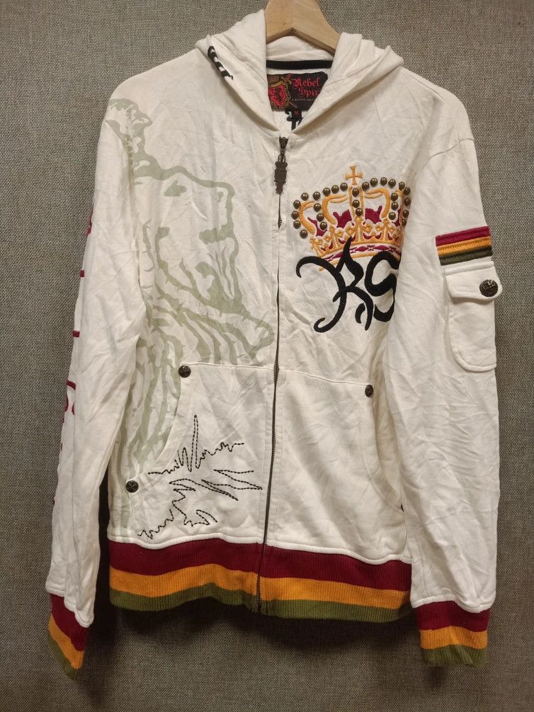 Bob Marley Vintage sweatshirt hoodie rasta rebel spirit embroidery Size US M / EU 48-50 / 2 - 2 Thumbnail