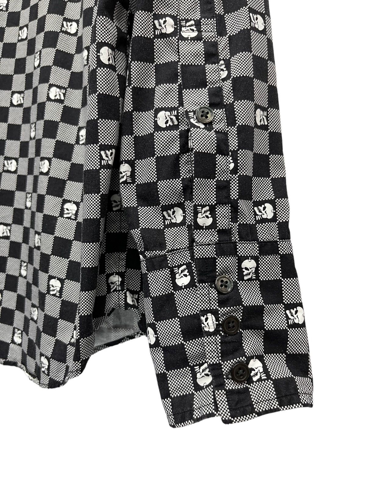 Takeo Kikuchi Vtg Designer TAKEO KIKUCHI JAPAN Skulls Checked Long Sleeve Size US S / EU 44-46 / 1 - 9 Thumbnail