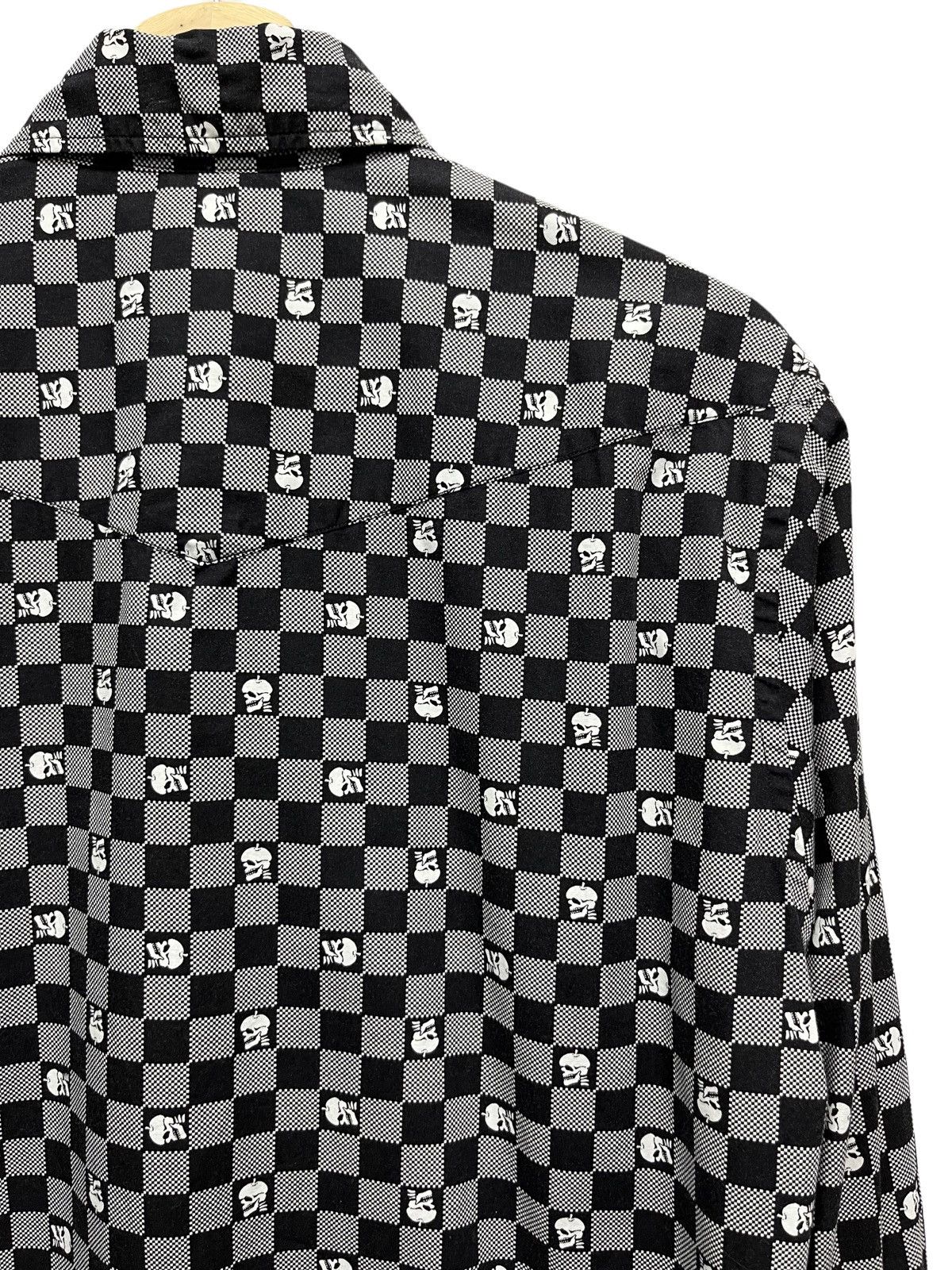 Takeo Kikuchi Vtg Designer TAKEO KIKUCHI JAPAN Skulls Checked Long Sleeve Size US S / EU 44-46 / 1 - 7 Thumbnail