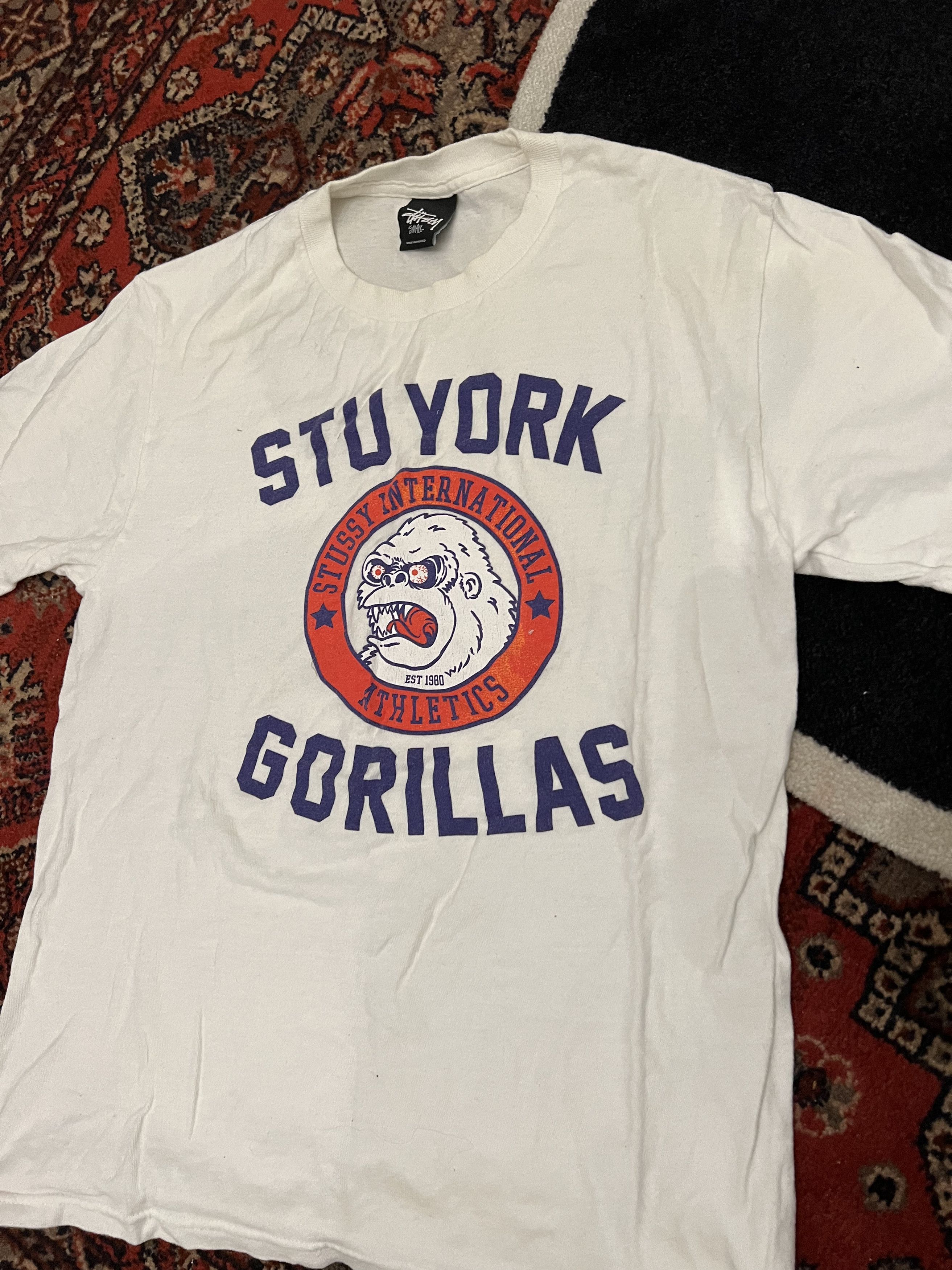 Stussy Stussy StuYork Gorillas Printed Tee Sz S Size US S / EU 44-46 / 1 - 2 Thumbnail