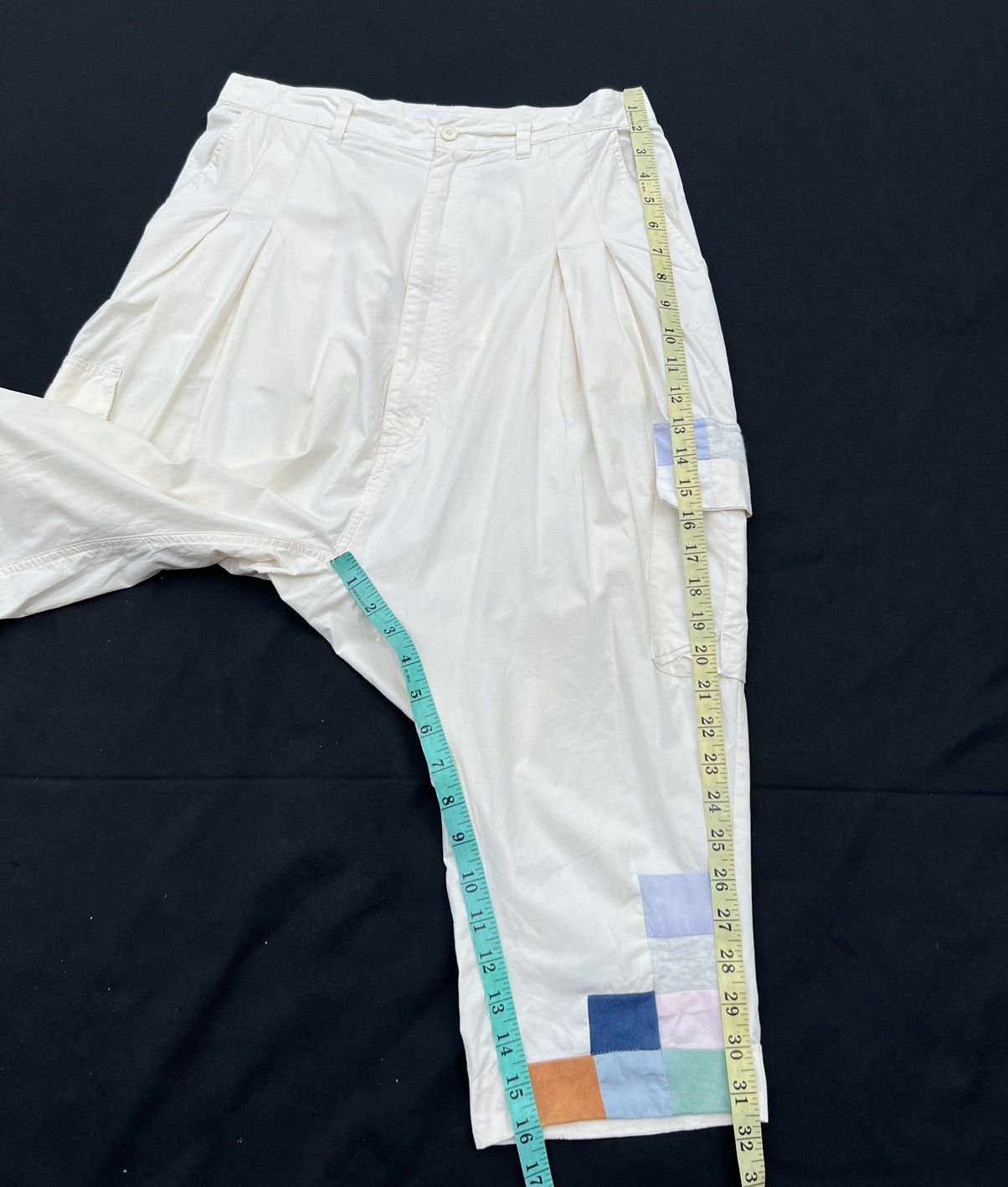 Issey Miyake Vintage Ne-net Patchwork Cargo 3/4 Trouser Pant Size US 30 / EU 46 - 4 Thumbnail