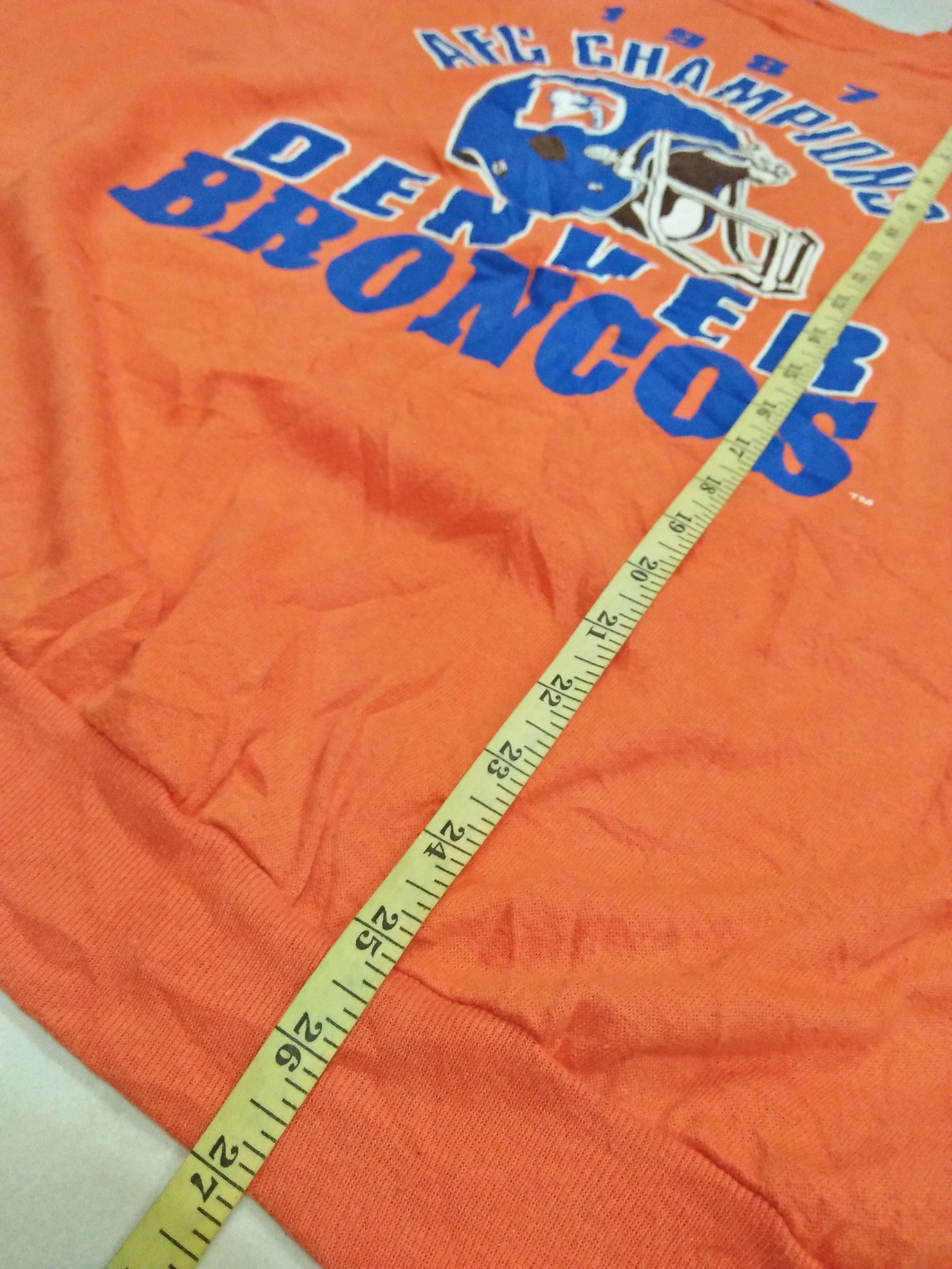 NFL DENVER BRONCOS AFC Champions 1987 Vintage Orange Sweatshirt Size US L / EU 52-54 / 3 - 9 Thumbnail