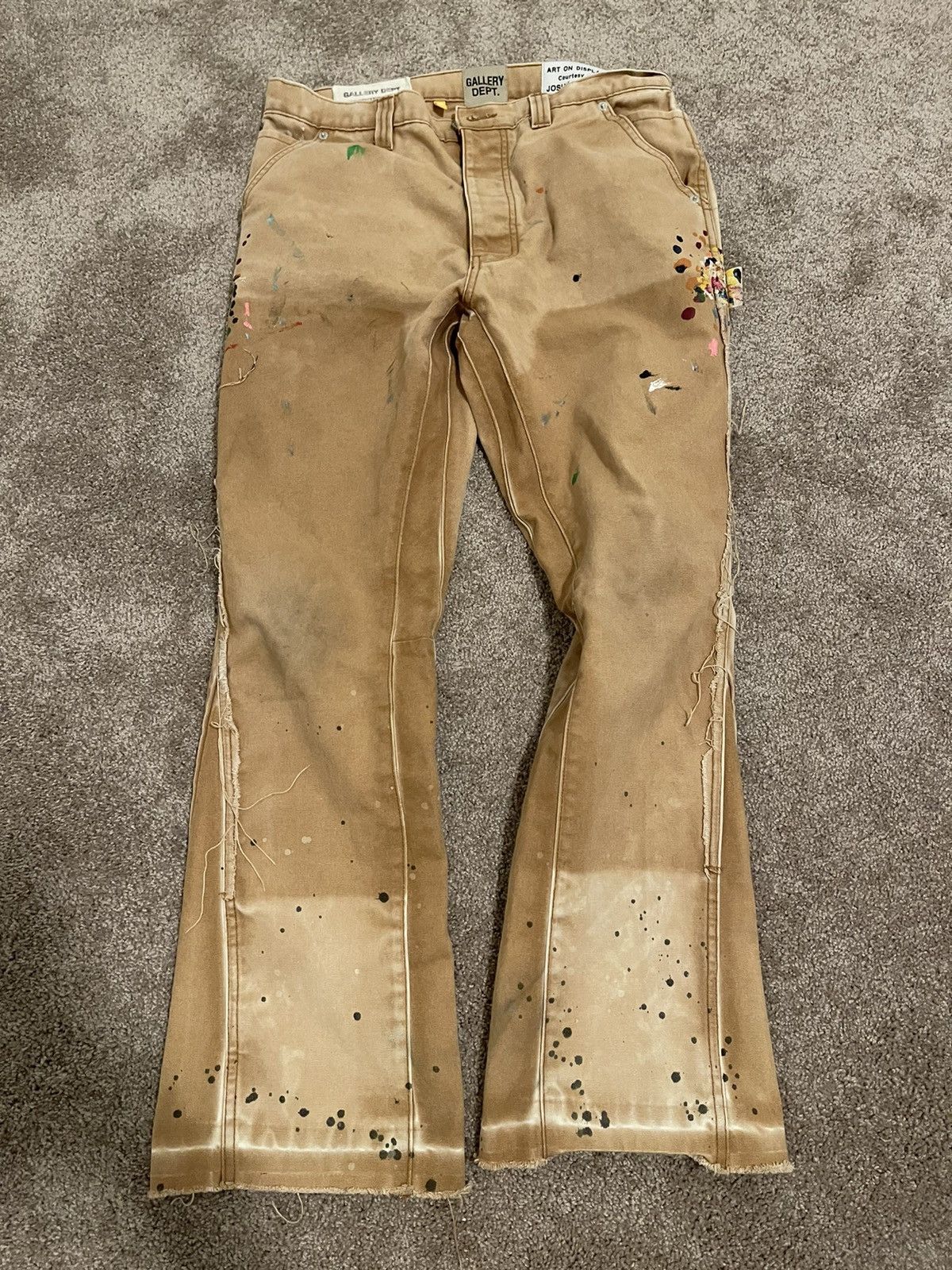 Gallery Dept. Gallery Department Tan Carpenter Flared Jeans | Grailed