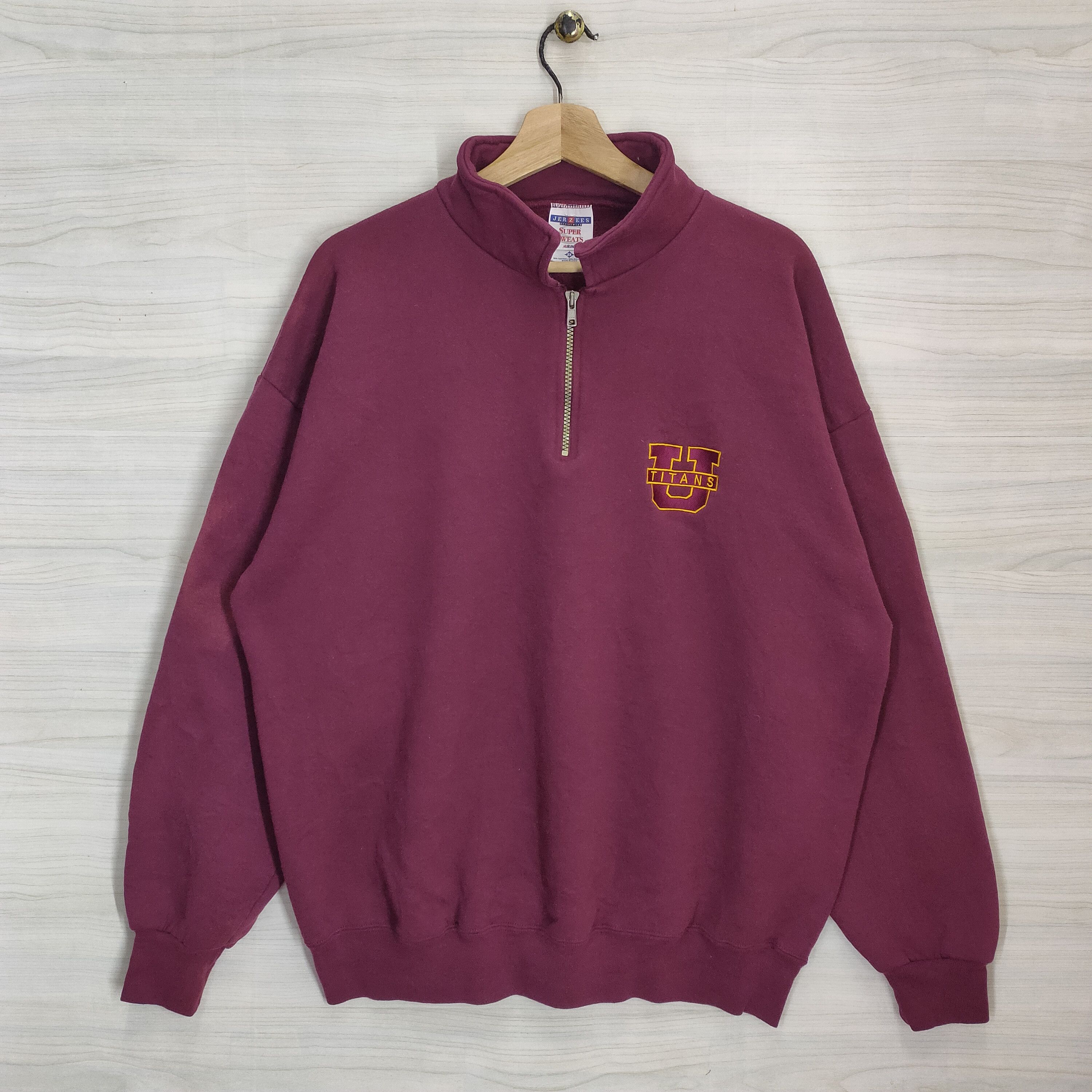 90s University Titans Football Sweater Quarter Zip