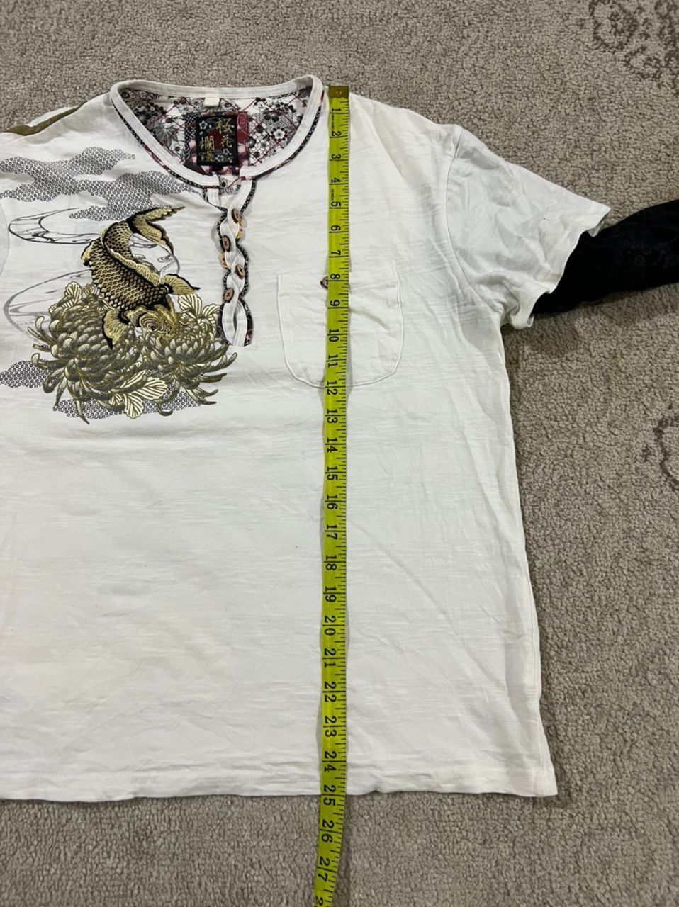 Japanese Brand Rare Bullet noise sukajan koi fish long sleeve tees Size US L / EU 52-54 / 3 - 9 Thumbnail