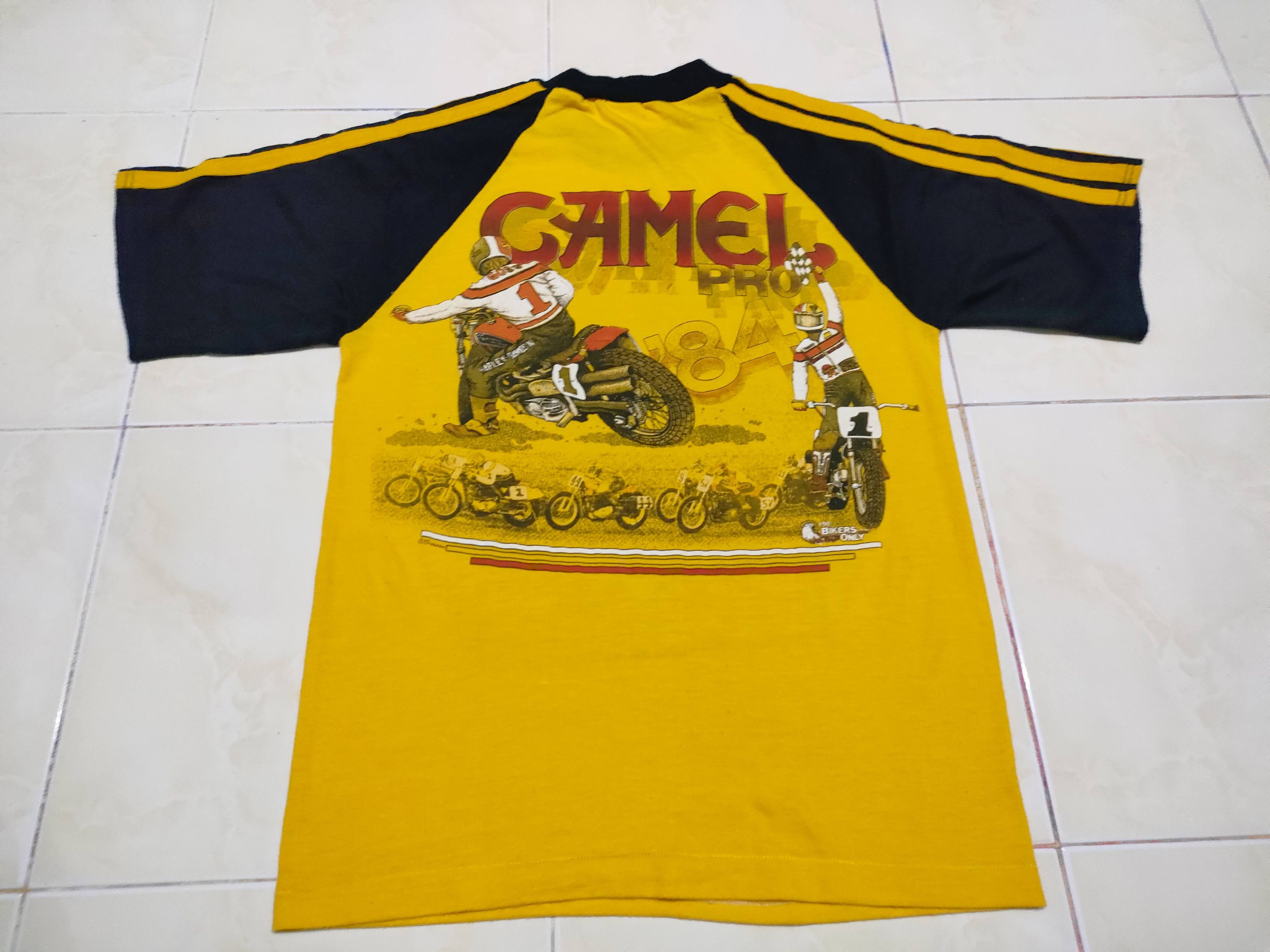 Harley Davidson × Vintage Vintage Harley Davidson Camel Motocross Bike Tee Size US S / EU 44-46 / 1 - 4 Thumbnail
