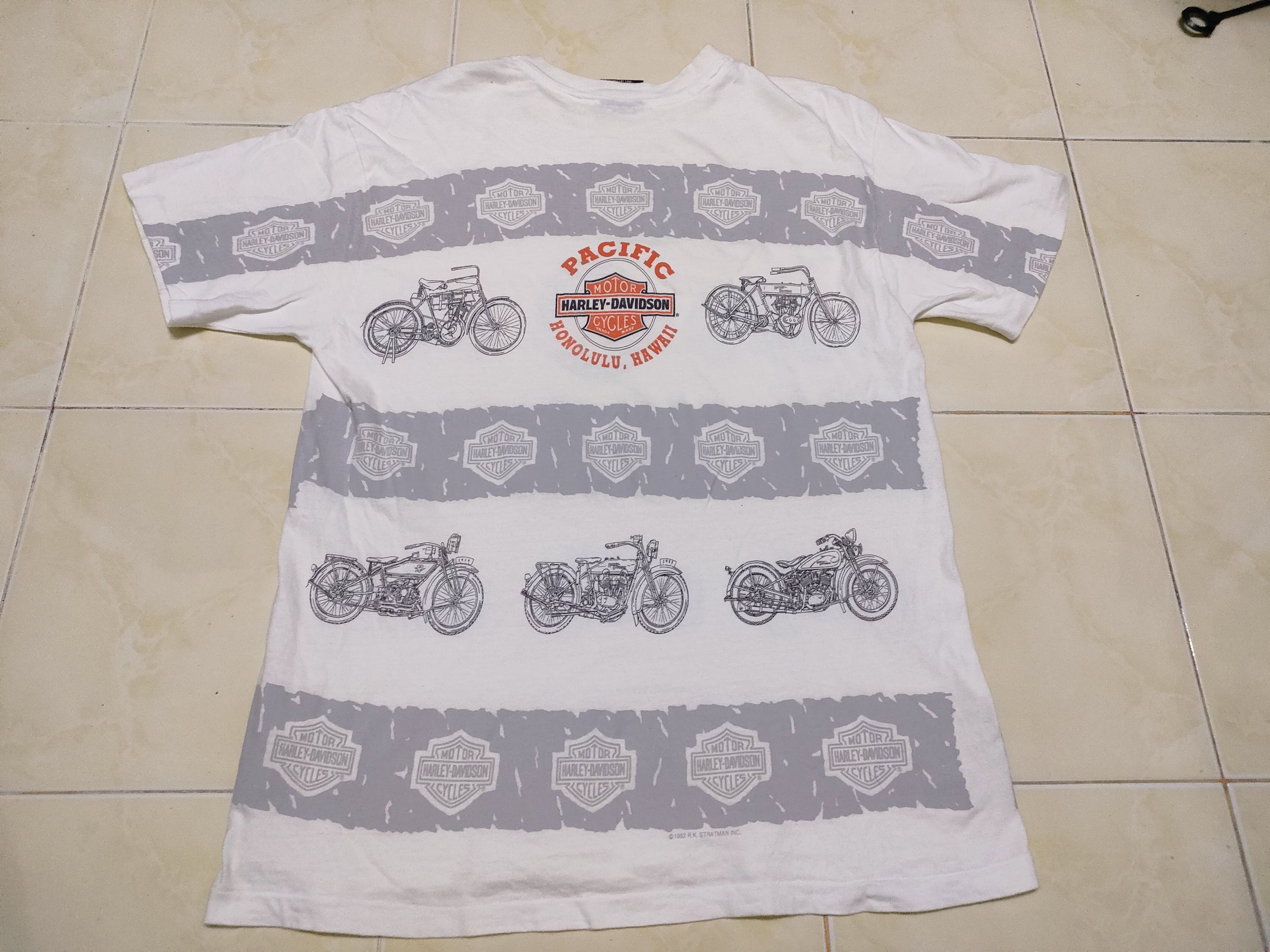Harley Davidson × Vintage Vintage Harley Davidson AOP Full Print Bike Tee Size US L / EU 52-54 / 3 - 4 Thumbnail