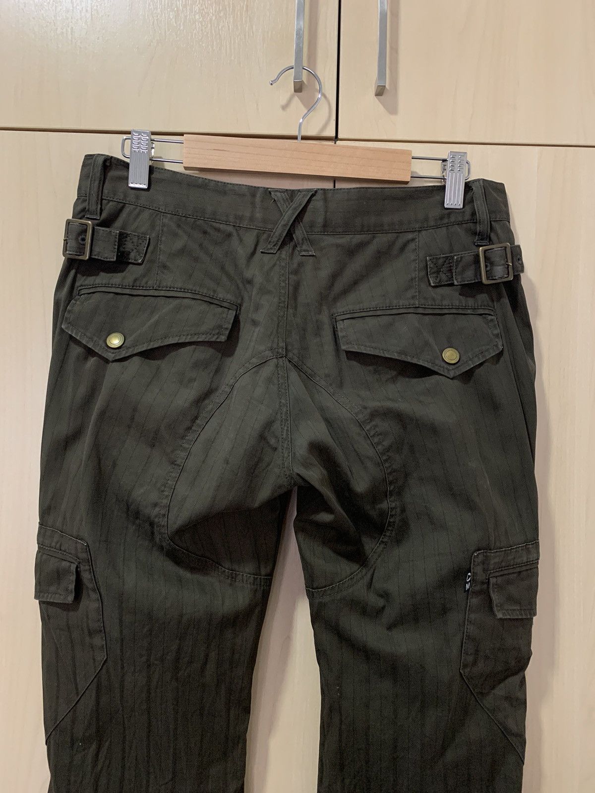 Morgan Homme Morgan Homme Cargo pant stripe zipper style design flare Size US 31 - 7 Thumbnail