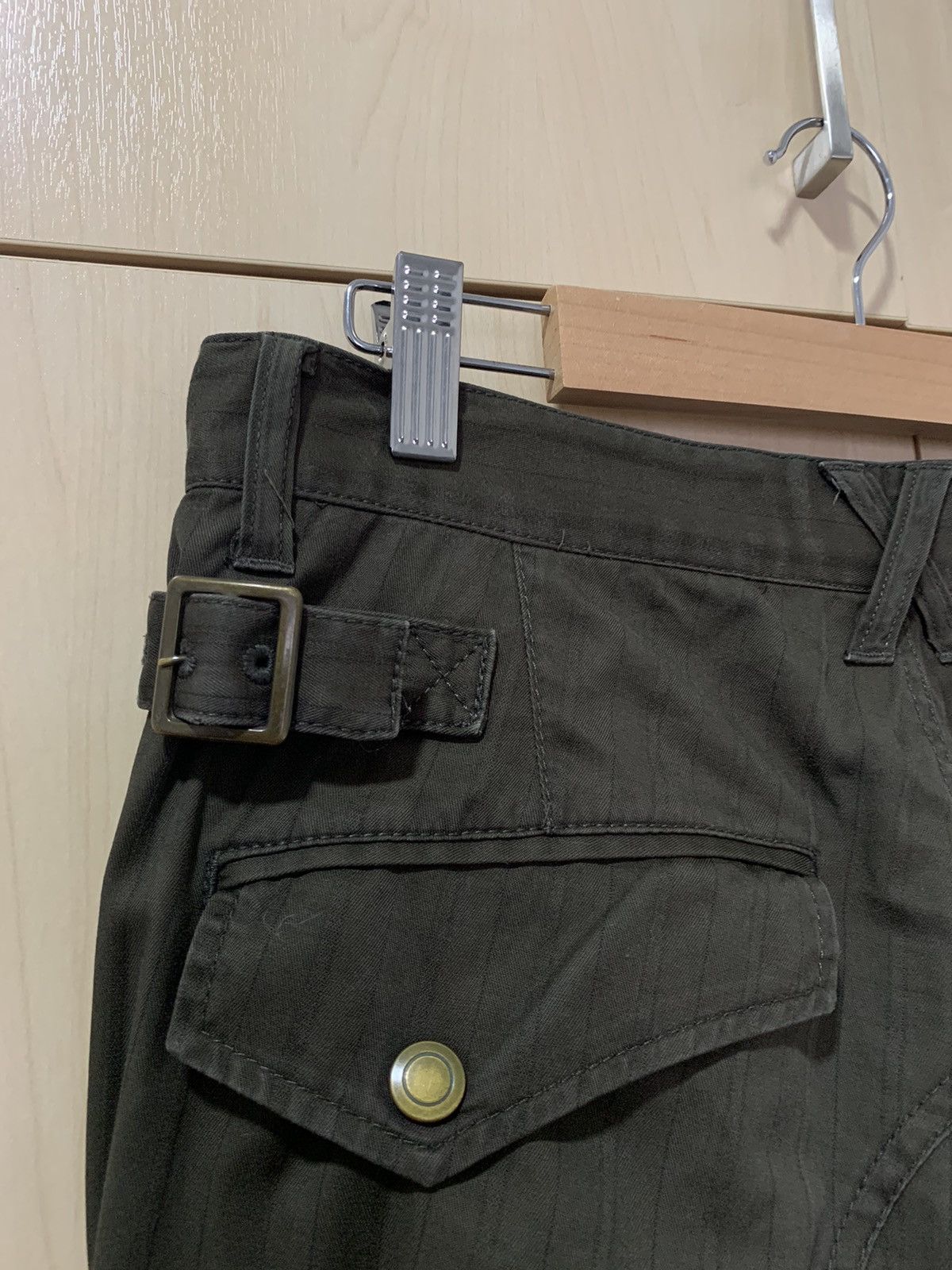 Morgan Homme Morgan Homme Cargo pant stripe zipper style design flare Size US 31 - 9 Thumbnail
