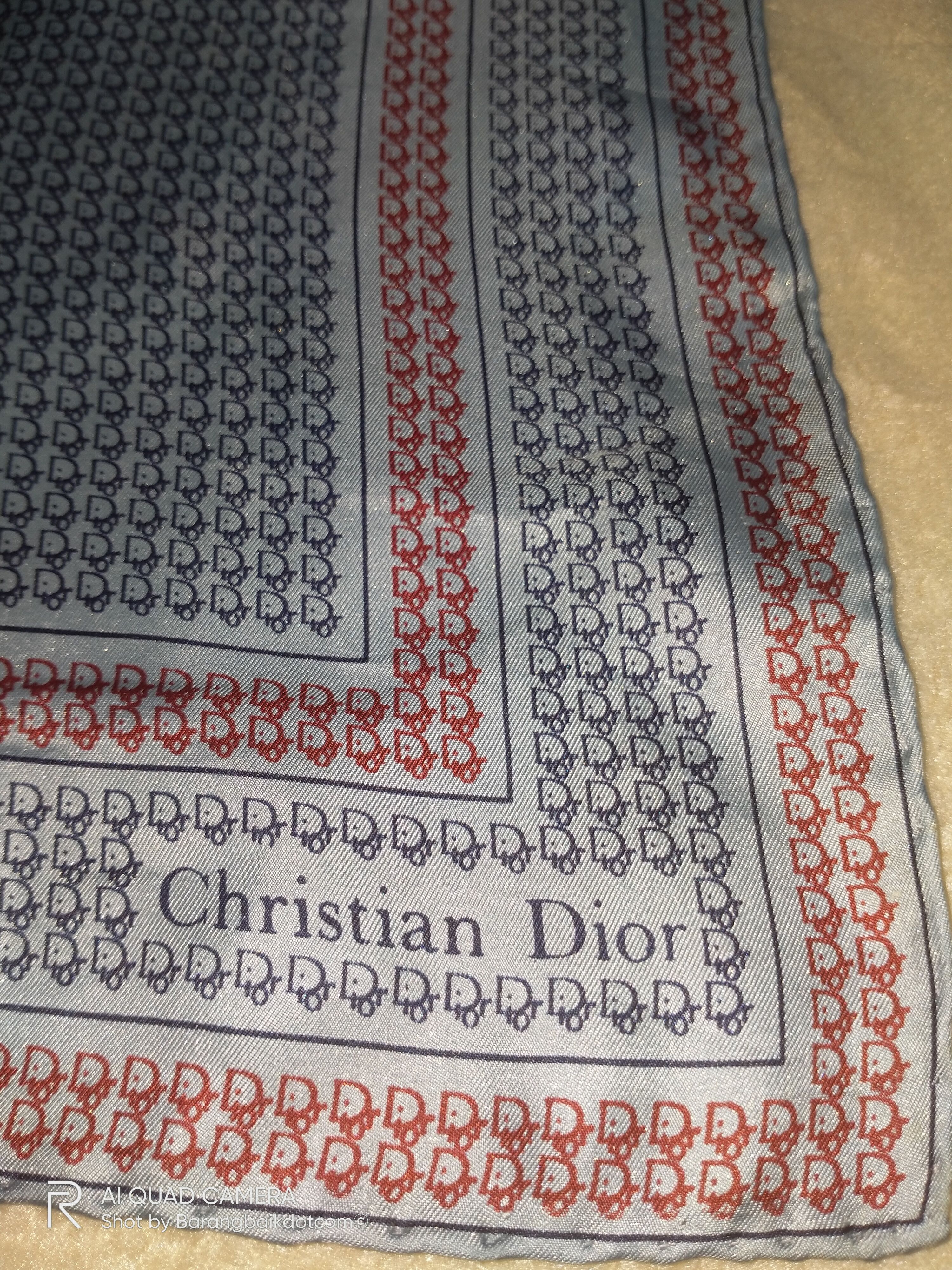 Christian Dior Monsieur × Dior Christian Dior Silk Pocket Square Logo Monogram Size ONE SIZE - 2 Thumbnail