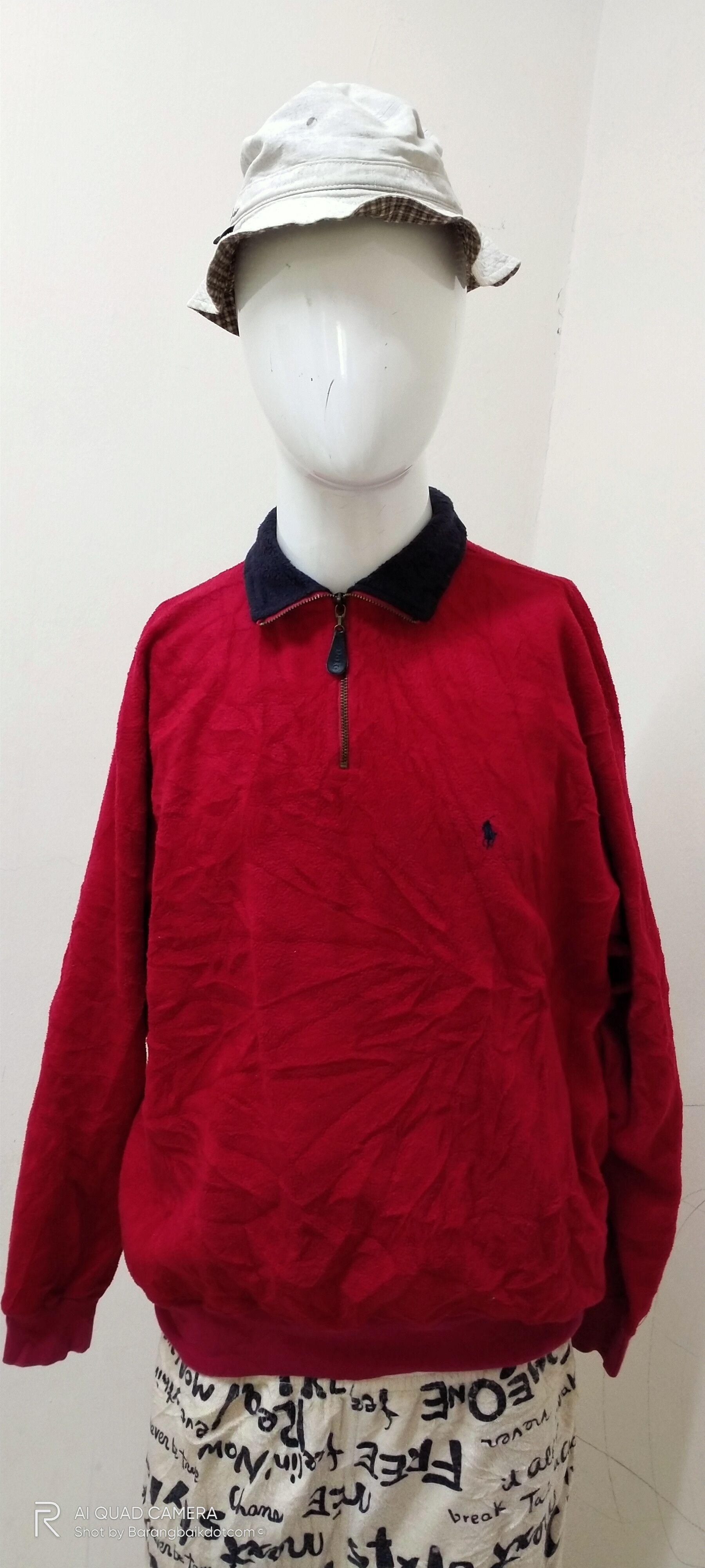 Polo Ralph Lauren × Ralph Lauren × Vintage 80's POLO by RL fleece half zipper sweatshirt size XXL Size US L / EU 52-54 / 3 - 2 Thumbnail