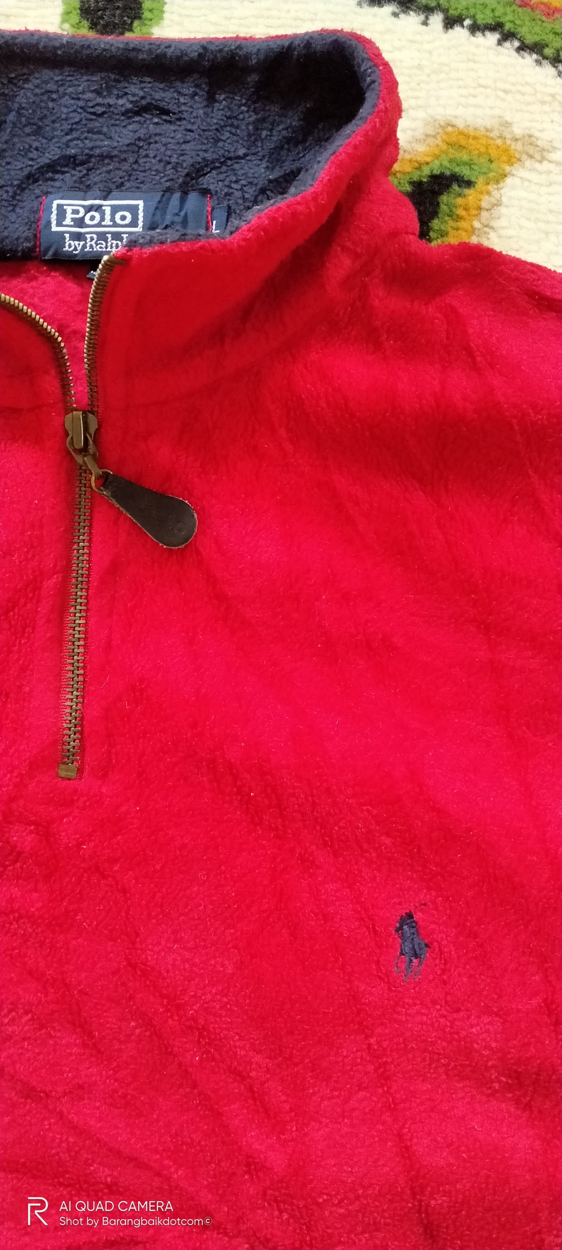 Polo Ralph Lauren × Ralph Lauren × Vintage 80's POLO by RL fleece half zipper sweatshirt size XXL Size US L / EU 52-54 / 3 - 8 Thumbnail