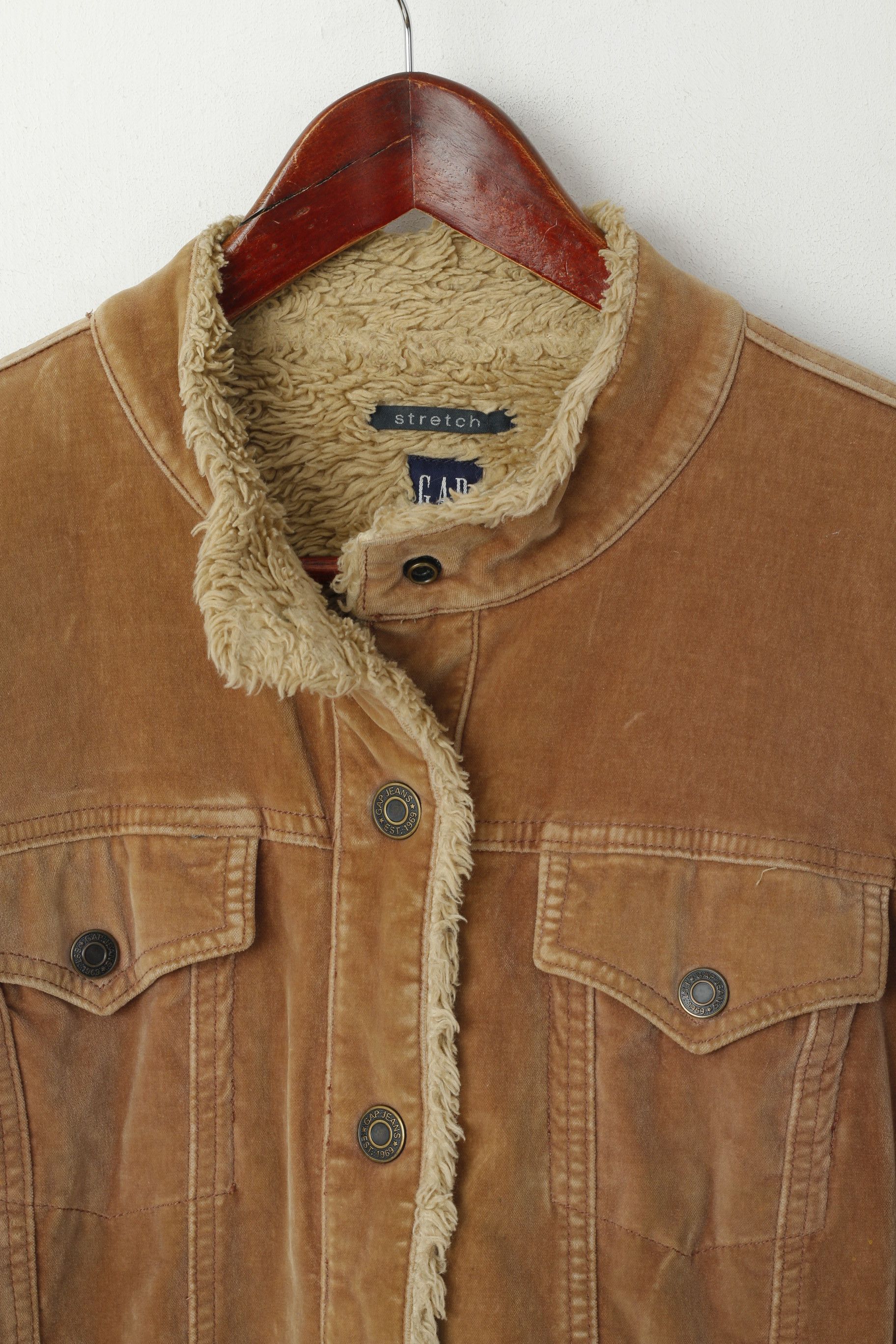 Gap × Vintage GAP Women L Jacket Brown Cotton boho 3127 Size L / US 10 / IT 46 - 2 Thumbnail