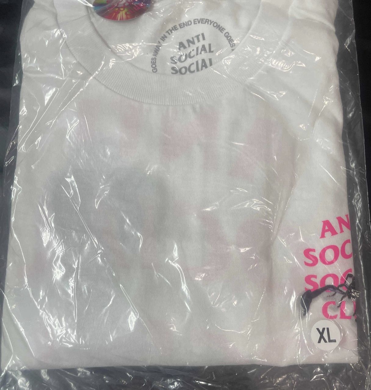 DS Pink ASSC Moodsting White Tee BAPE KITH KAWS VLONE CDG