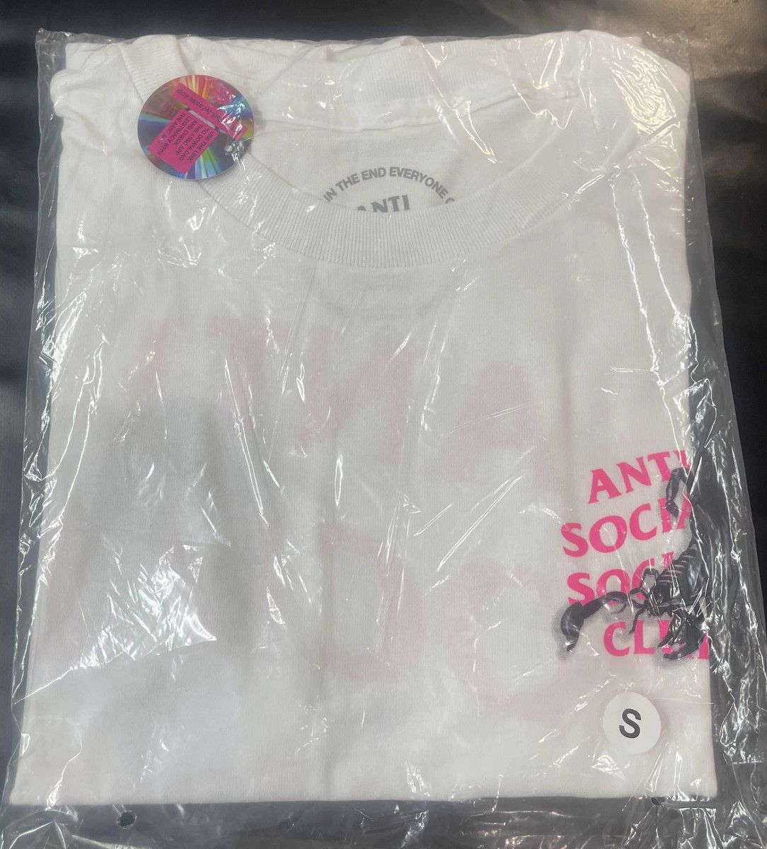 DS FW22 Pink ASSC Moodsting White Tee BAPE KITH KAWS VLONE