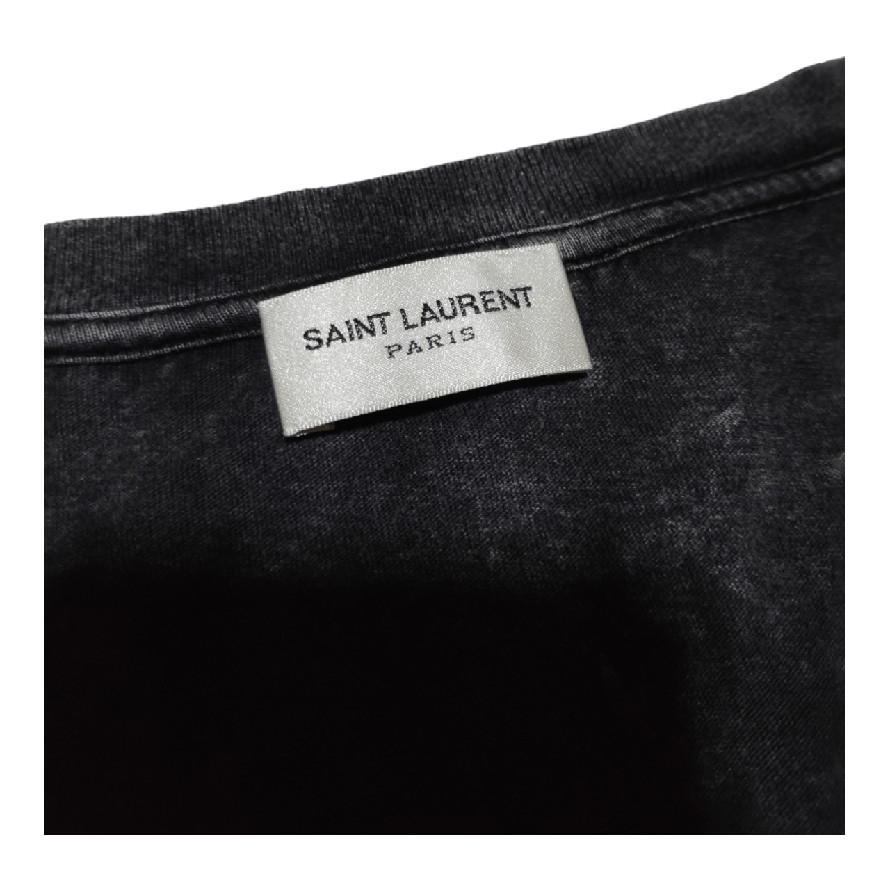 Saint Laurent Paris SAINT LAURENT UNIVERSITY TEE WASHED BLACK Size US M / EU 48-50 / 2 - 7 Thumbnail