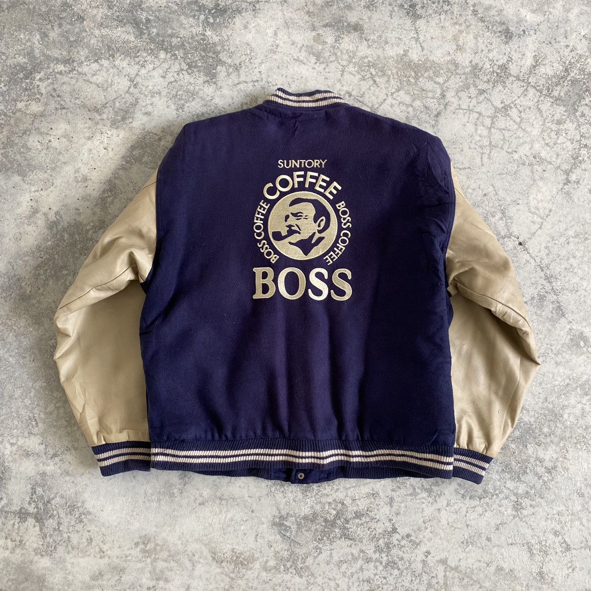 Vintage Vintage Suntory Boss Coffee Letterman College Jacket Size US M / EU 48-50 / 2 - 2 Thumbnail