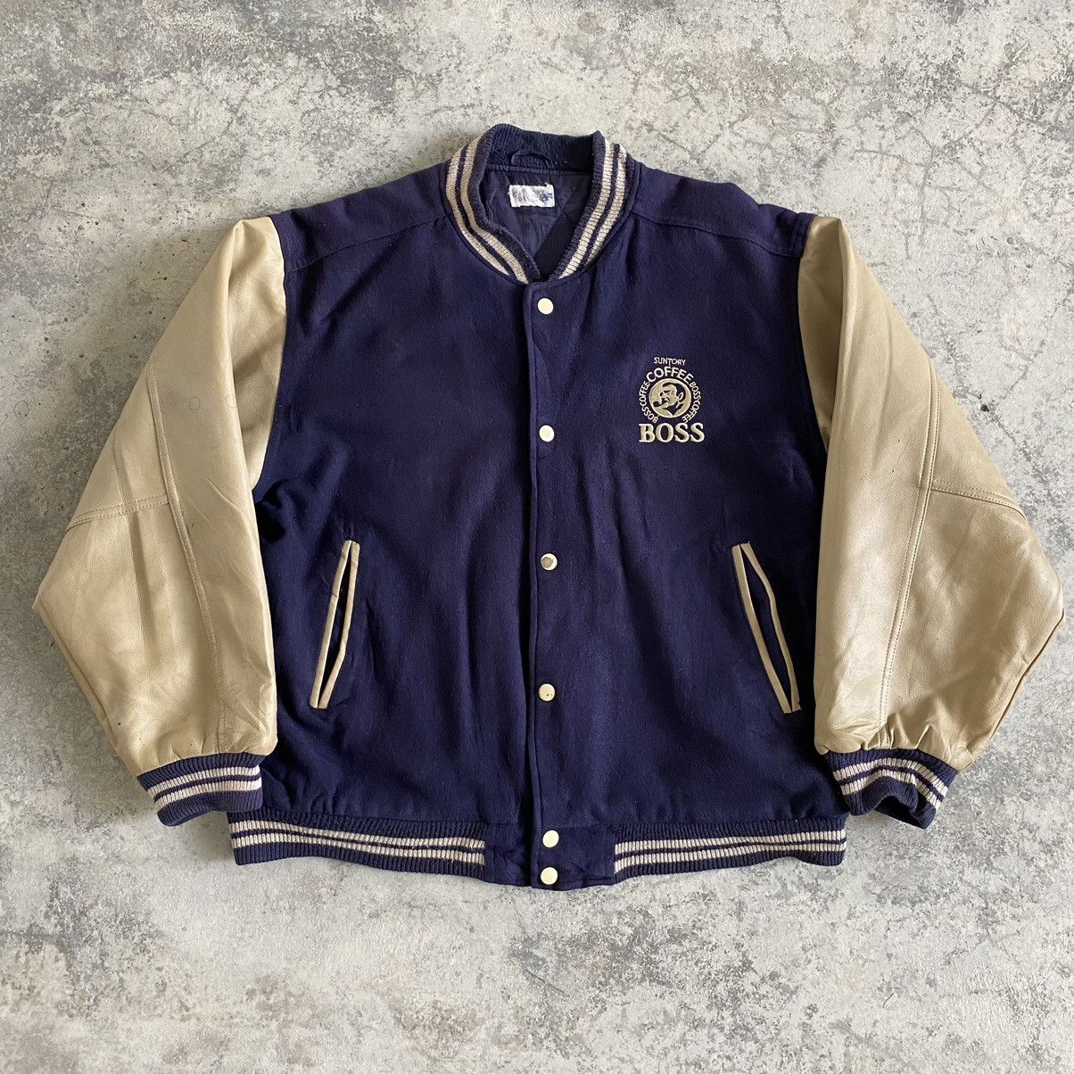 Vintage Vintage Suntory Boss Coffee Letterman College Jacket Size US M / EU 48-50 / 2 - 5 Thumbnail