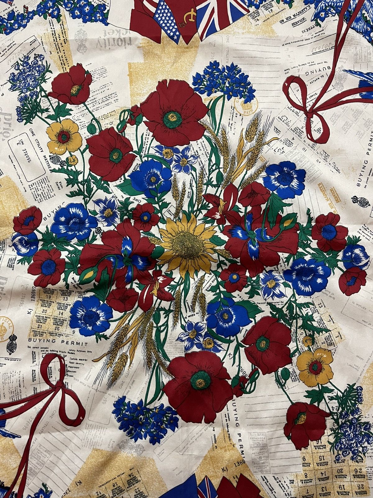 Vintage World War 2 archival silk scarf Size ONE SIZE - 5 Thumbnail
