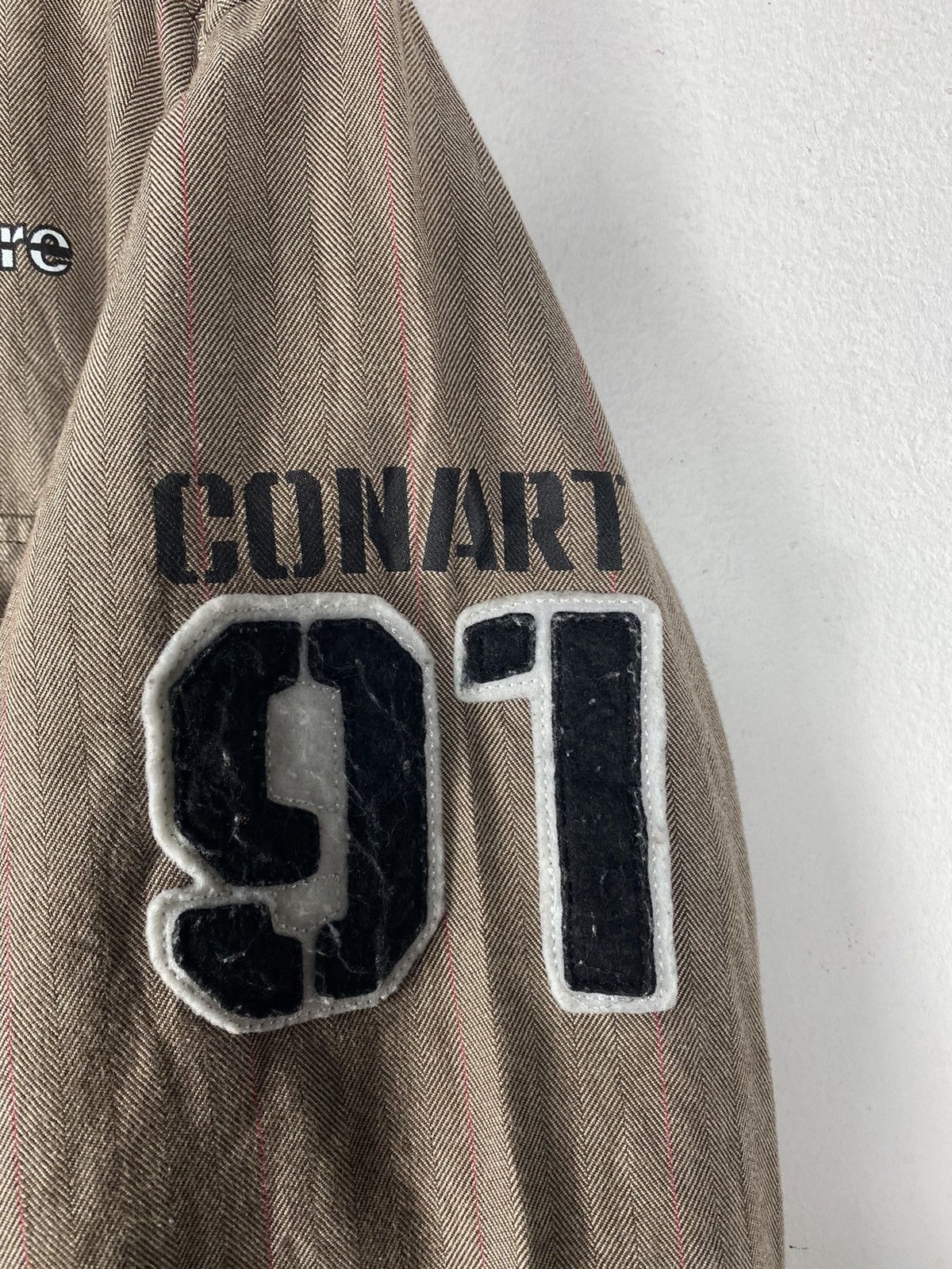 Japanese Brand Herringbone Twill Button Up Grafity Shirt By Conart Size US XL / EU 56 / 4 - 9 Thumbnail