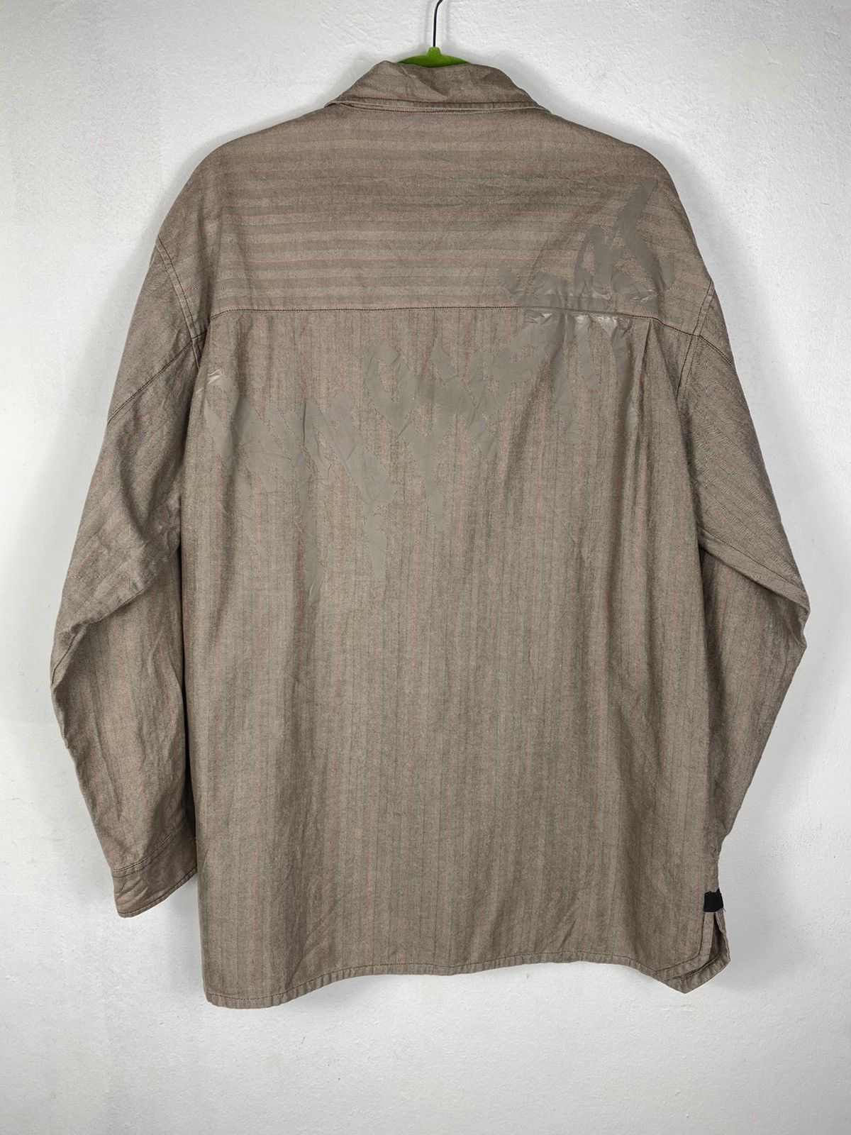 Japanese Brand Herringbone Twill Button Up Grafity Shirt By Conart Size US XL / EU 56 / 4 - 13 Thumbnail