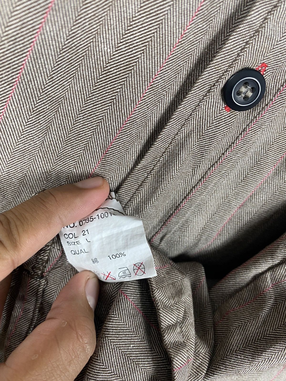 Japanese Brand Herringbone Twill Button Up Grafity Shirt By Conart Size US XL / EU 56 / 4 - 12 Thumbnail