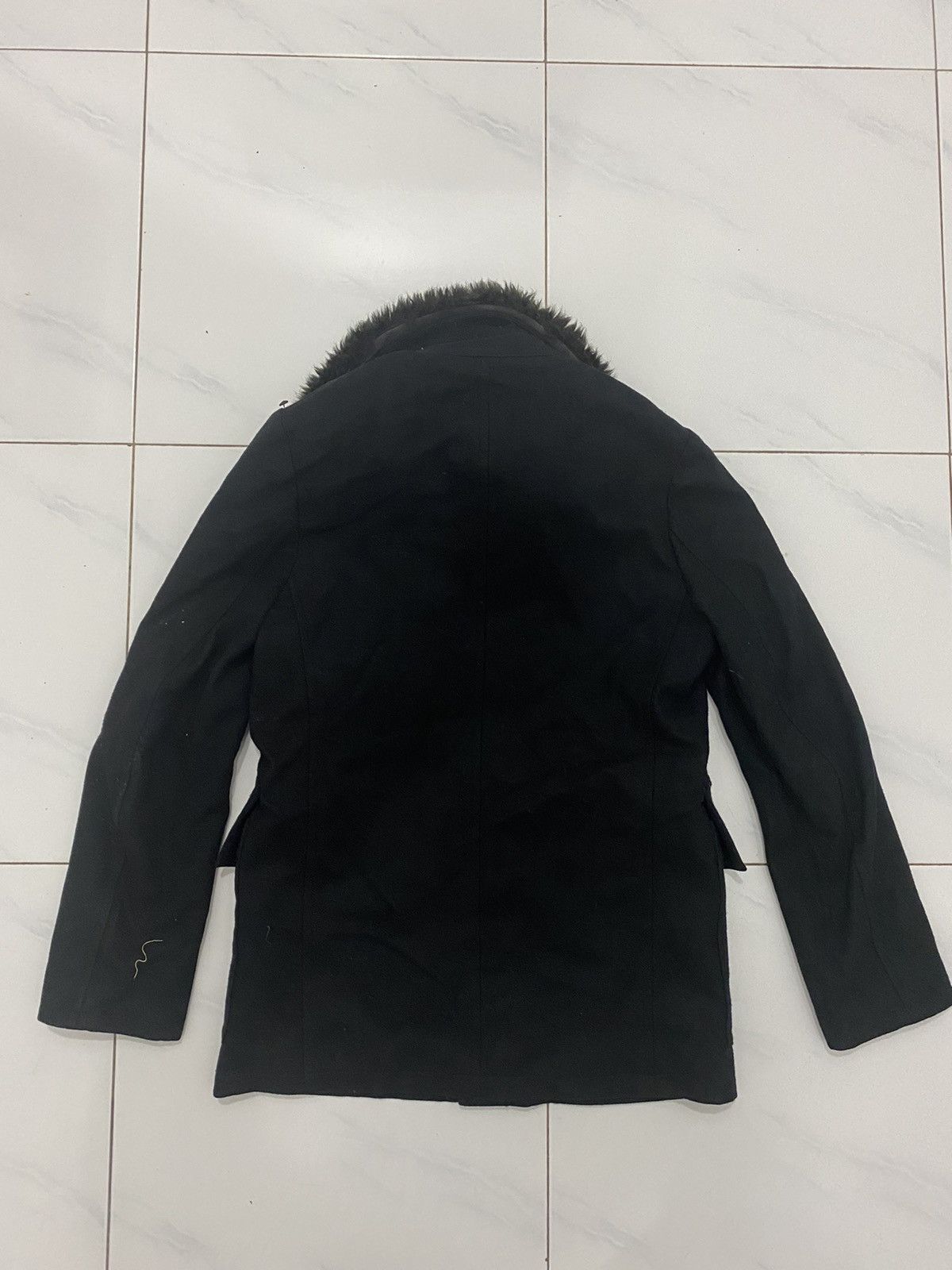 Vintage VTG Y’s Black Fur Collar Coat Size US XXS / EU 40 - 7 Thumbnail