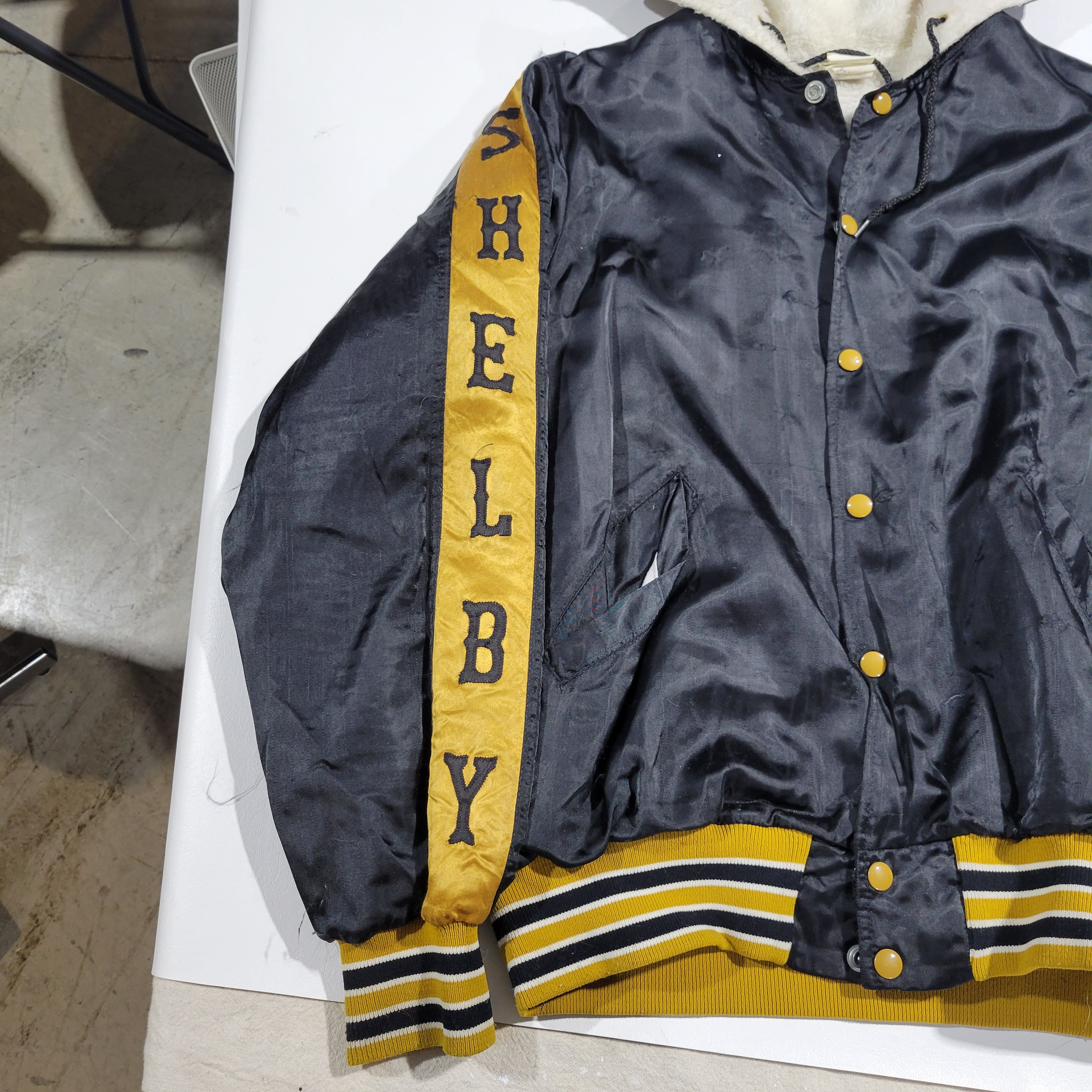 Vintage 50's 60's Satin School Jacket Size US L / EU 52-54 / 3 - 3 Thumbnail