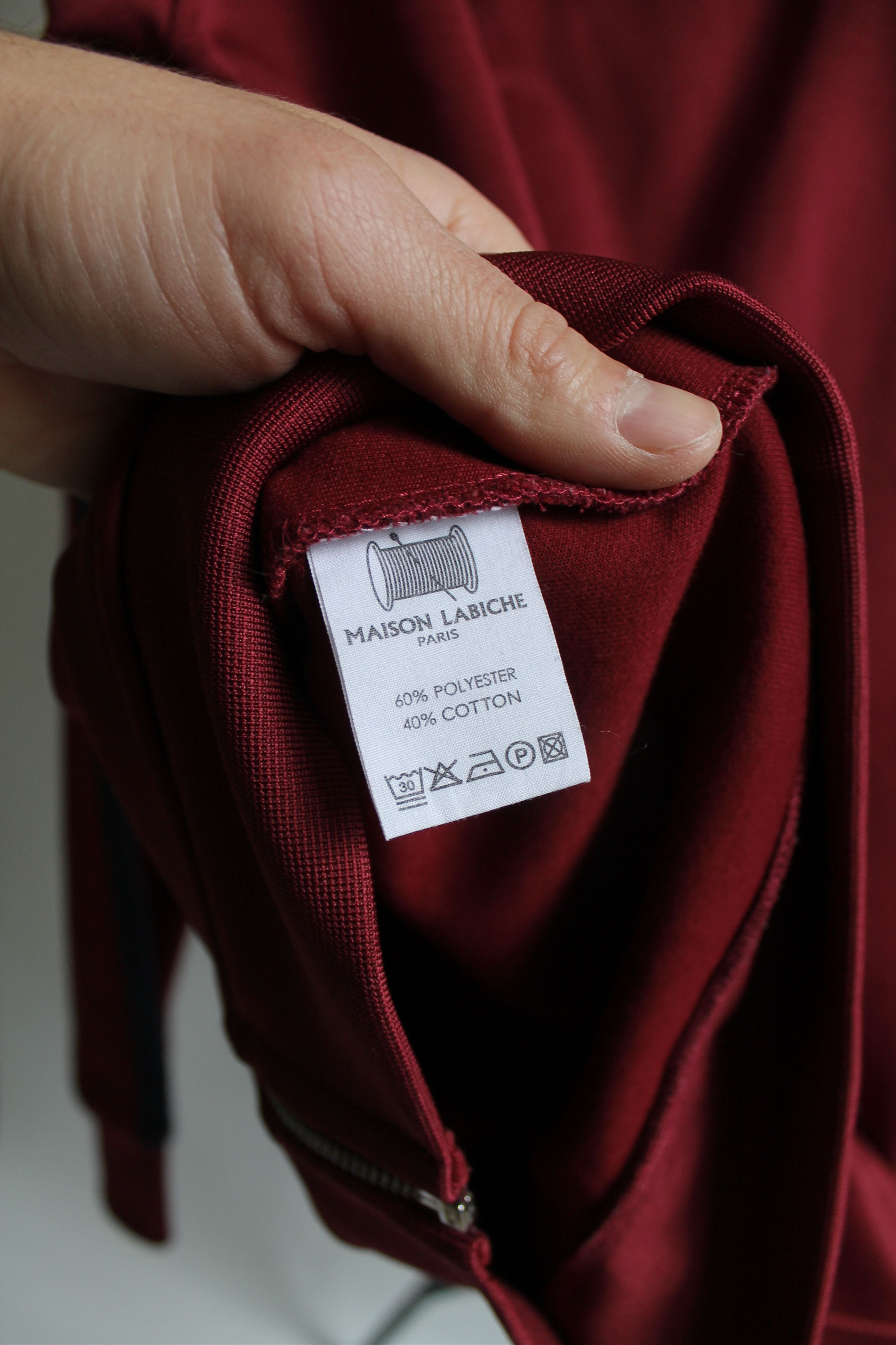 Maison Labiche Maison Labiche Full Zip Athletic Top Burgundy Size US M / EU 48-50 / 2 - 8 Thumbnail