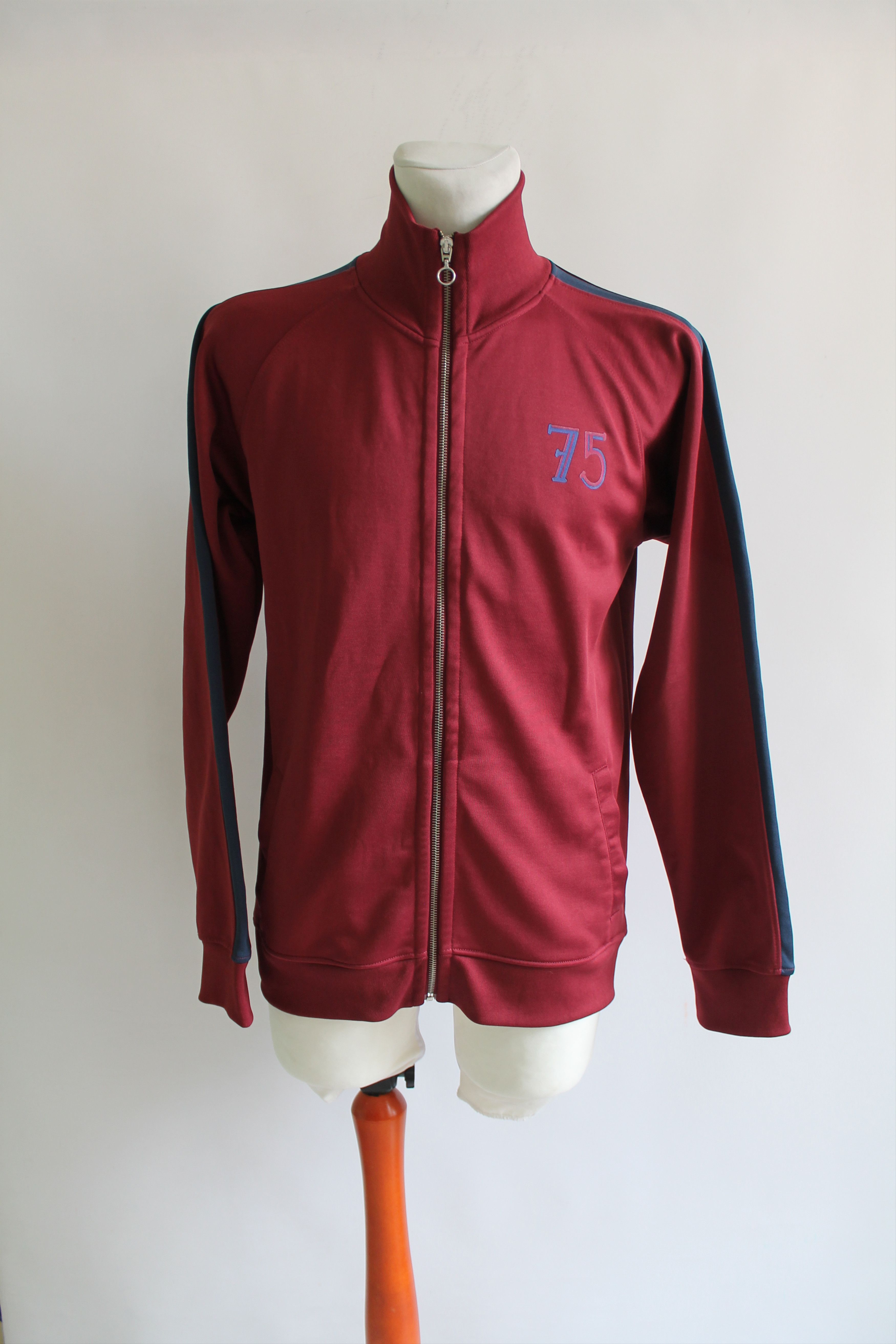 Maison Labiche Maison Labiche Full Zip Athletic Top Burgundy Size US M / EU 48-50 / 2 - 2 Thumbnail