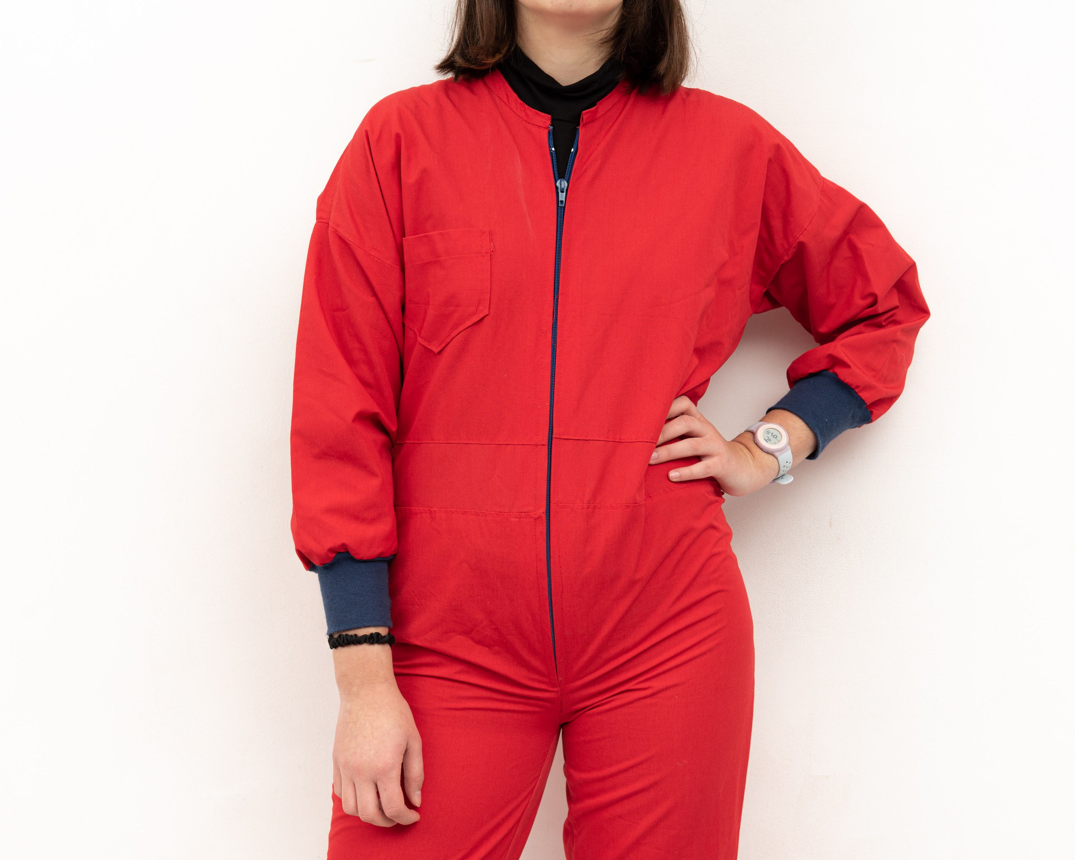 Vintage Worker Chore Jumpsuit Playsuit Utility Overalls Coveralls Size 28" / US 6 / IT 42 - 4 Thumbnail